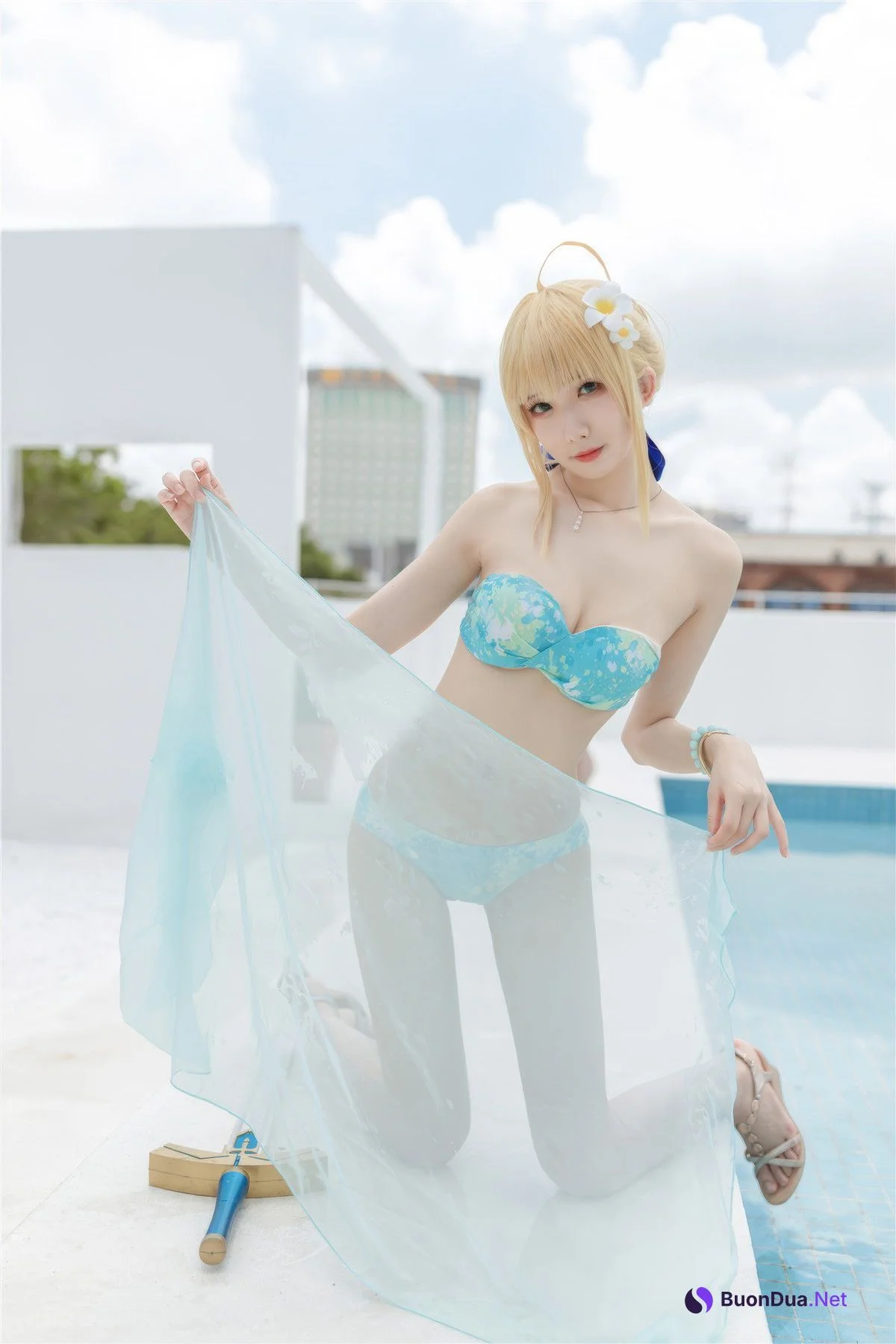 Cosplay 封疆疆v 阿尔托莉雅·潘德拉贡 泳装 - Photo 20