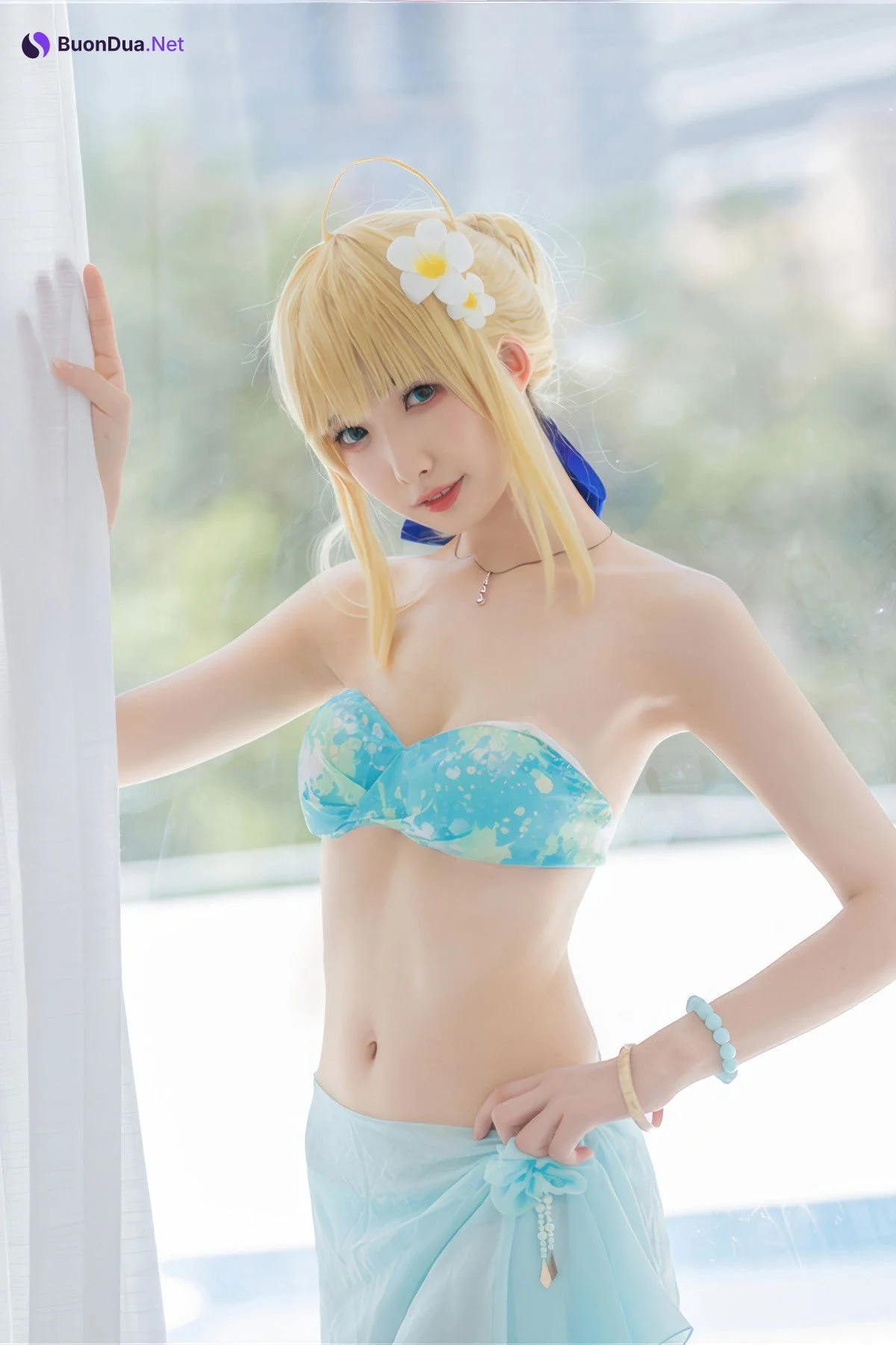Cosplay 封疆疆v 阿尔托莉雅·潘德拉贡 泳装 - Photo 4