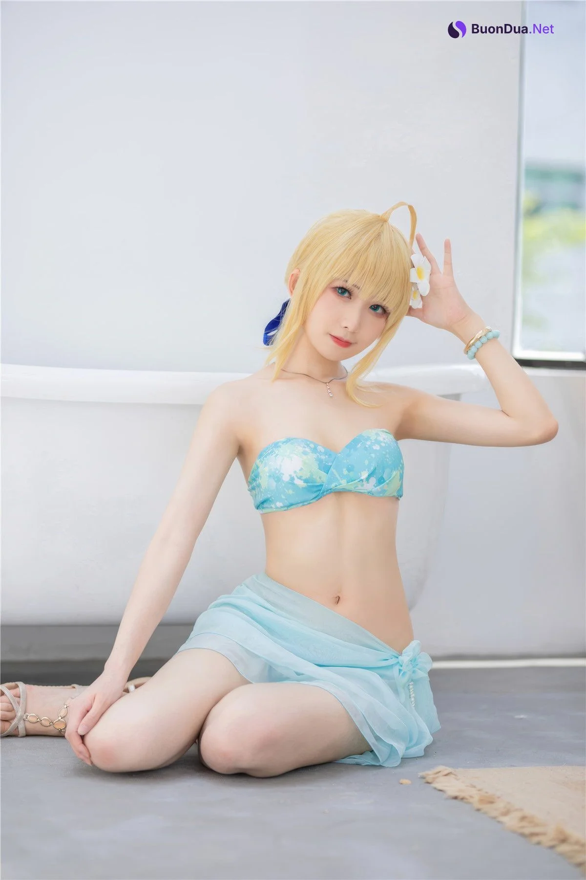 Cosplay 封疆疆v 阿尔托莉雅·潘德拉贡 泳装 - Photo 7