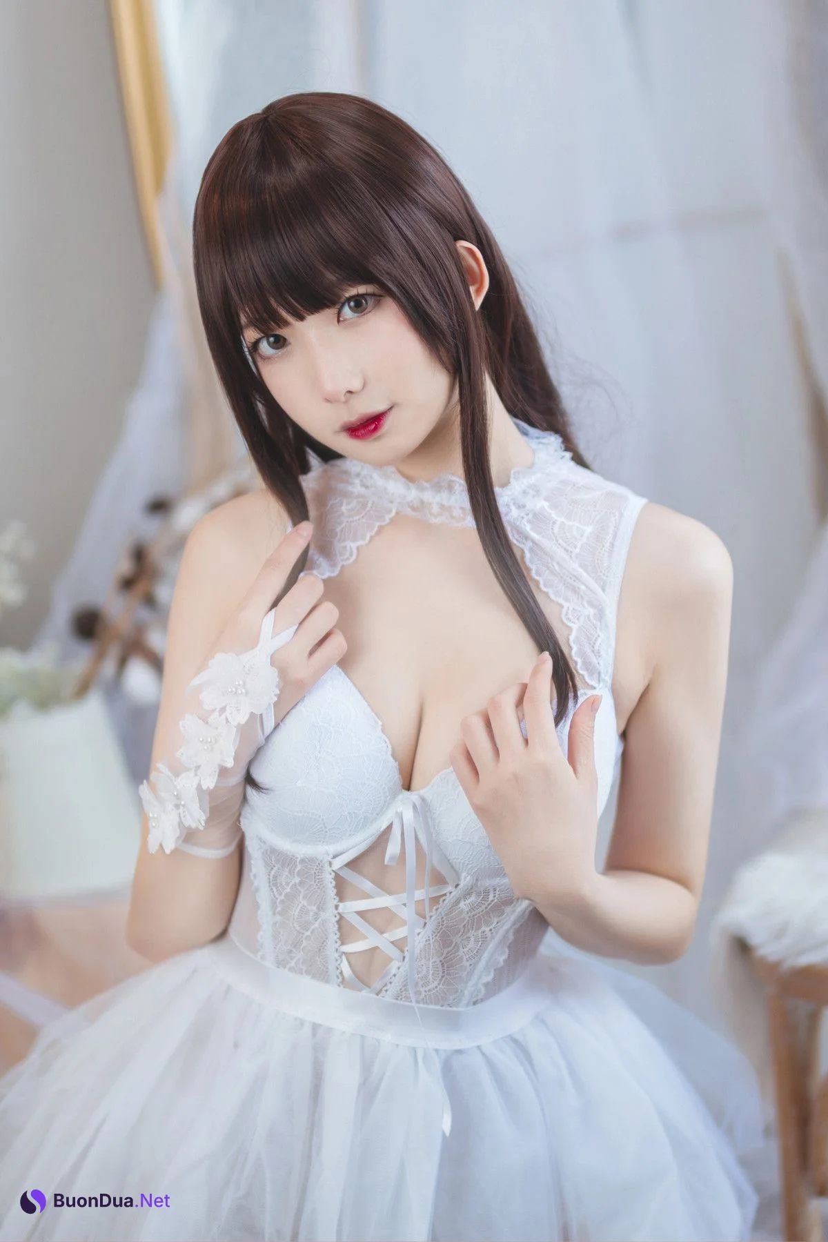 Cosplay 封疆疆v 白色纱裙 - Photo 11