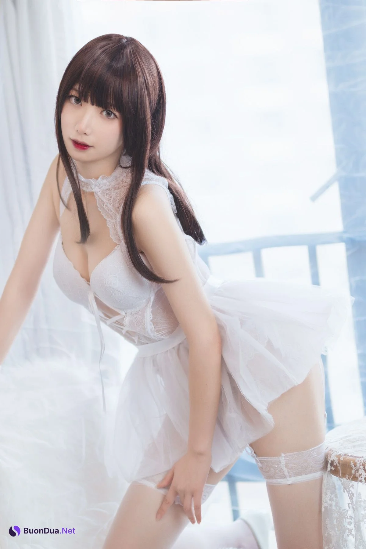Cosplay 封疆疆v 白色纱裙 - Photo 14