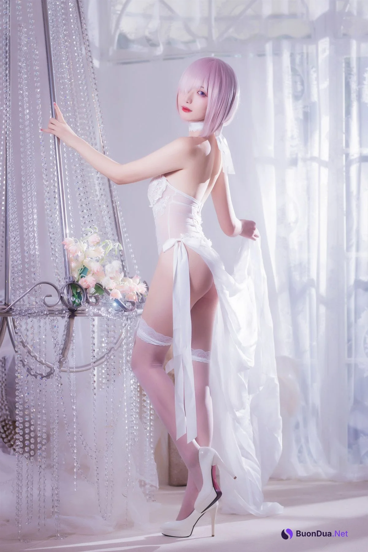 Cosplay 封疆疆v 婚纱玛修 - 写真 10