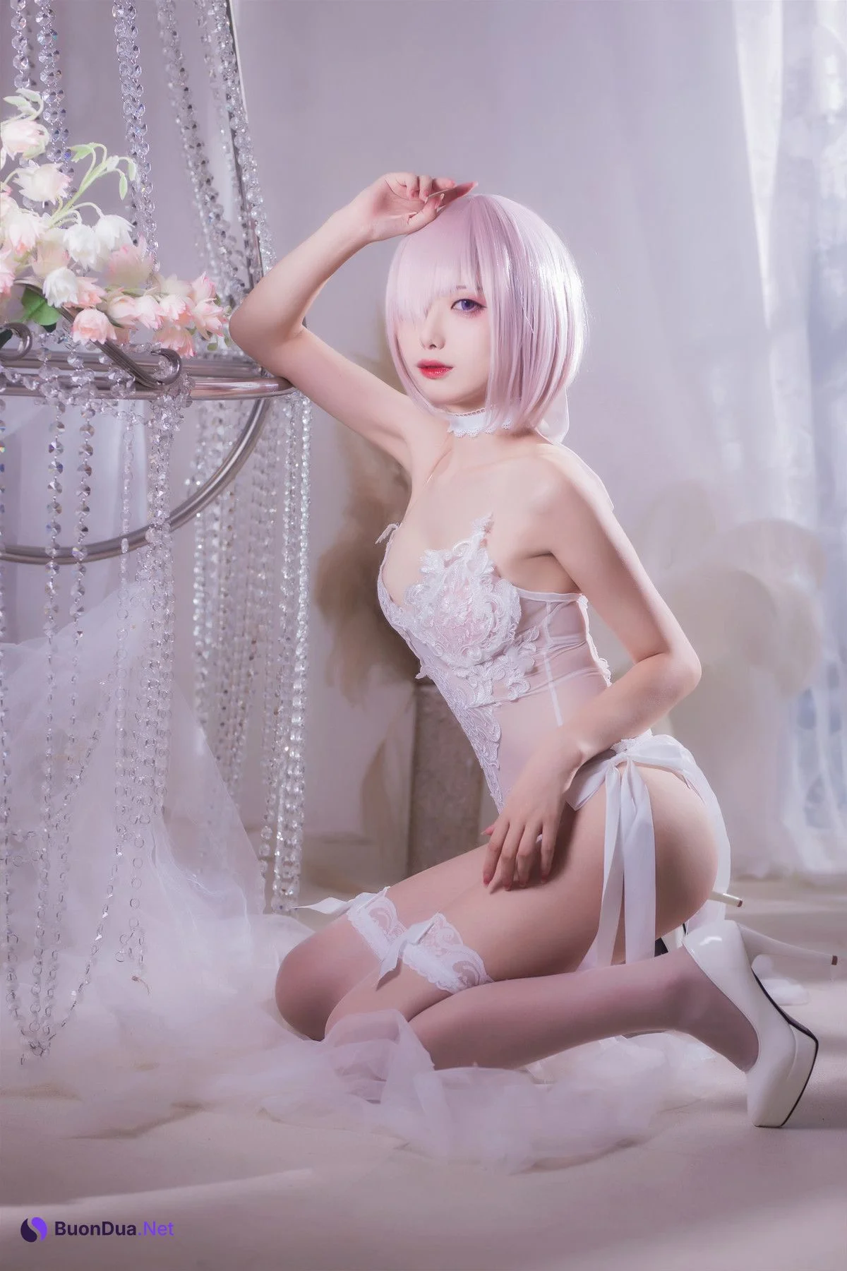 Cosplay 封疆疆v 婚纱玛修 - 写真 11