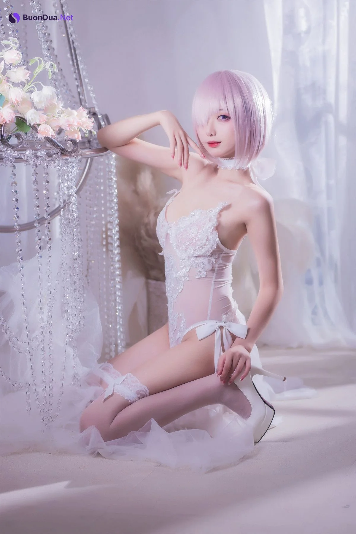 Cosplay 封疆疆v 婚纱玛修 - 写真 12