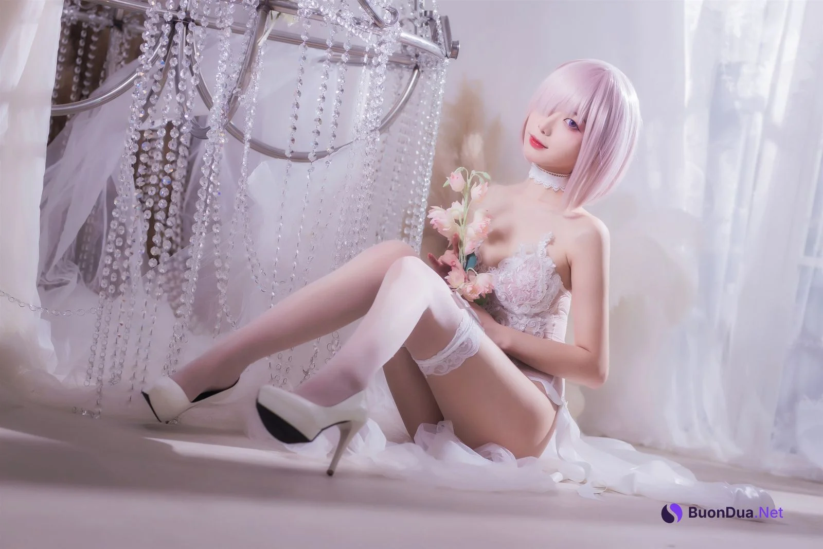 Cosplay 封疆疆v 婚纱玛修 - 写真 13