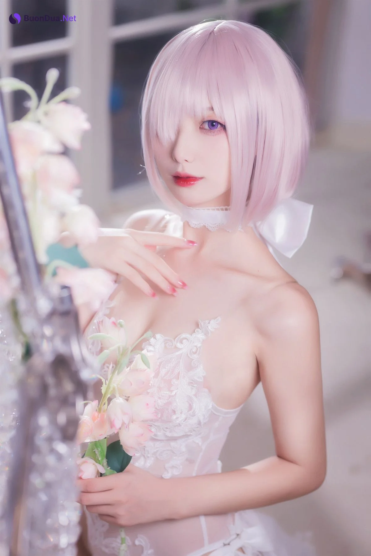 Cosplay 封疆疆v 婚纱玛修 - 写真 15