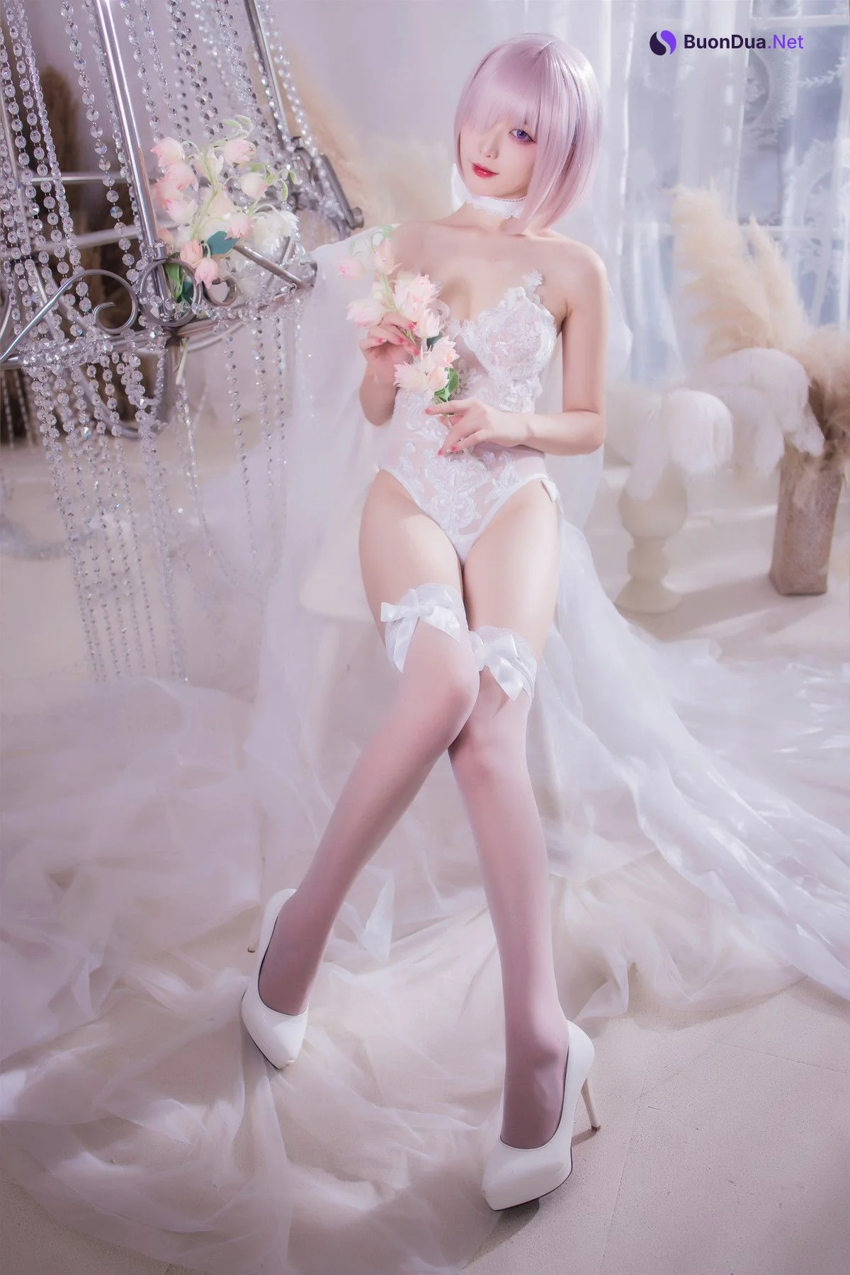 Cosplay 封疆疆v 婚纱玛修 - 写真 17