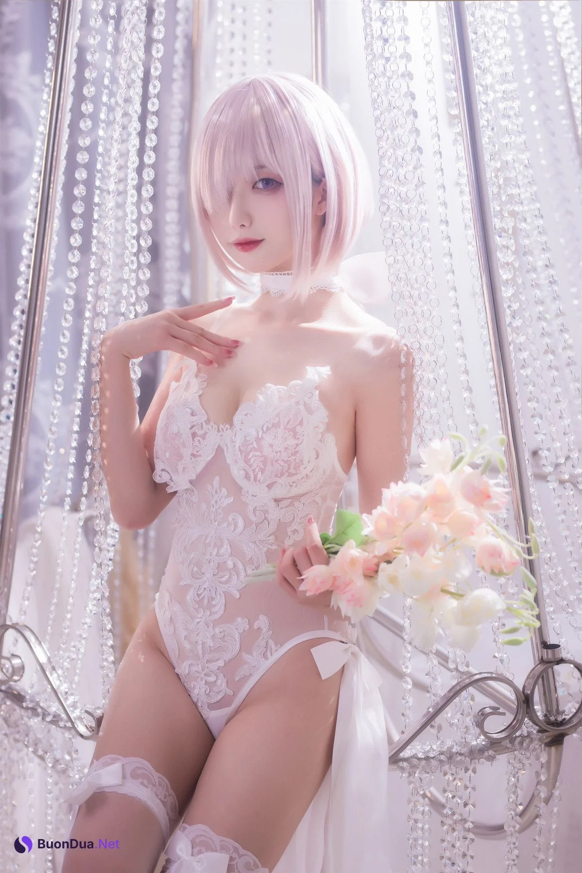 Cosplay 封疆疆v 婚纱玛修 - 写真 2