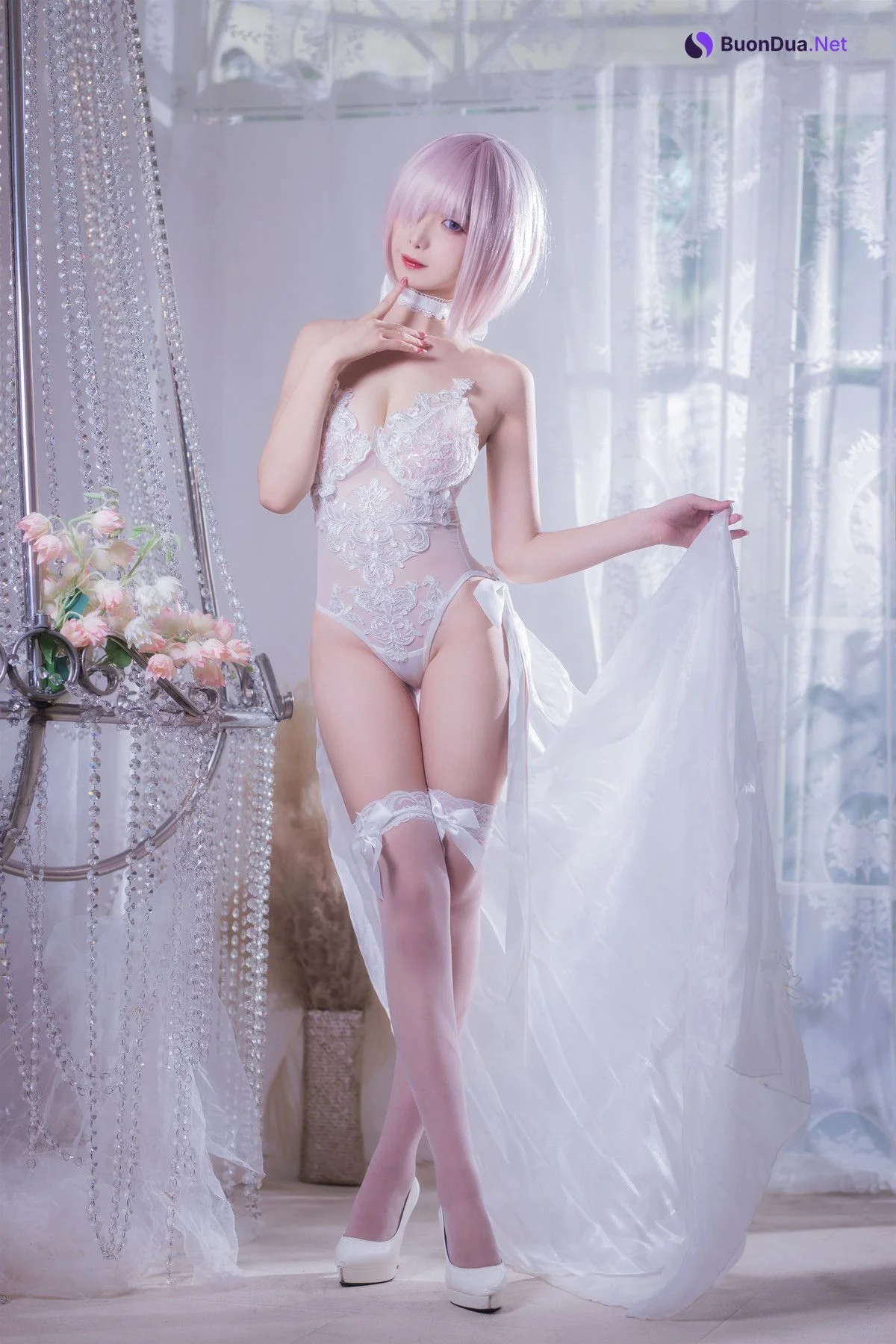 Cosplay 封疆疆v 婚纱玛修 - 写真 7