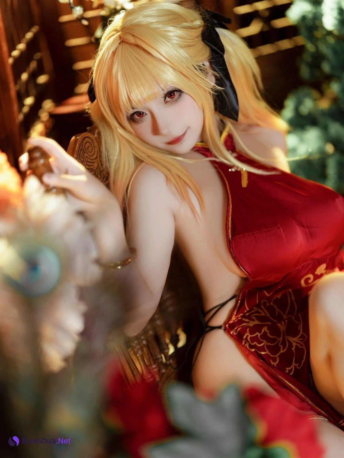 Cosplay 是三不是世w 佣兵金发旗袍 - Photo 12