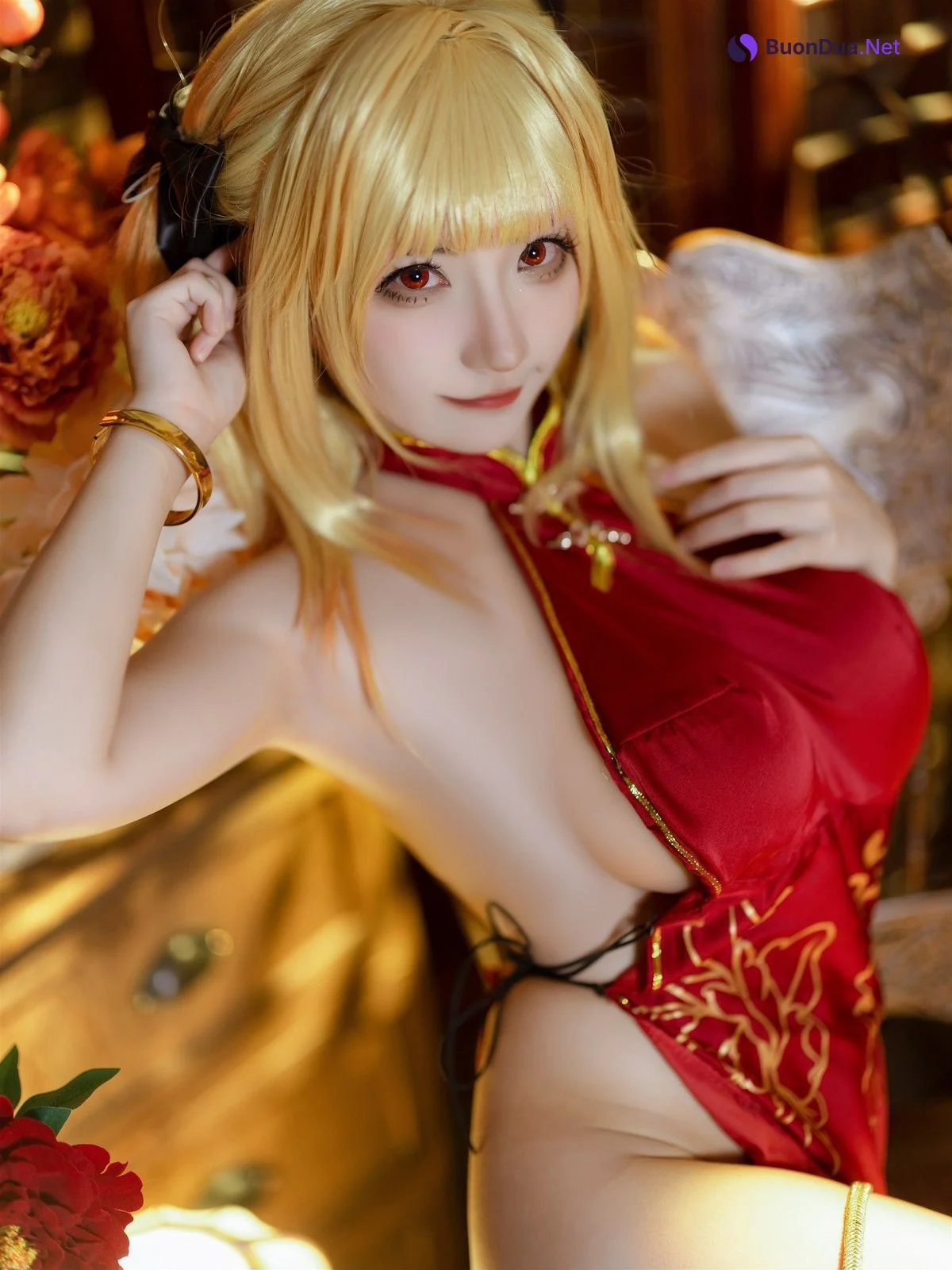 Cosplay 是三不是世w 佣兵金发旗袍 - Photo 16