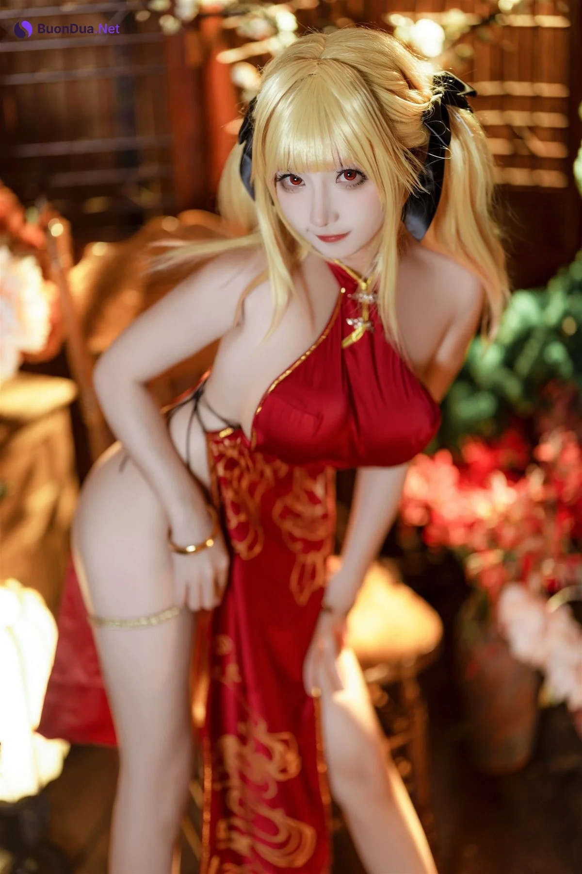 Cosplay 是三不是世w 佣兵金发旗袍 - Photo 6