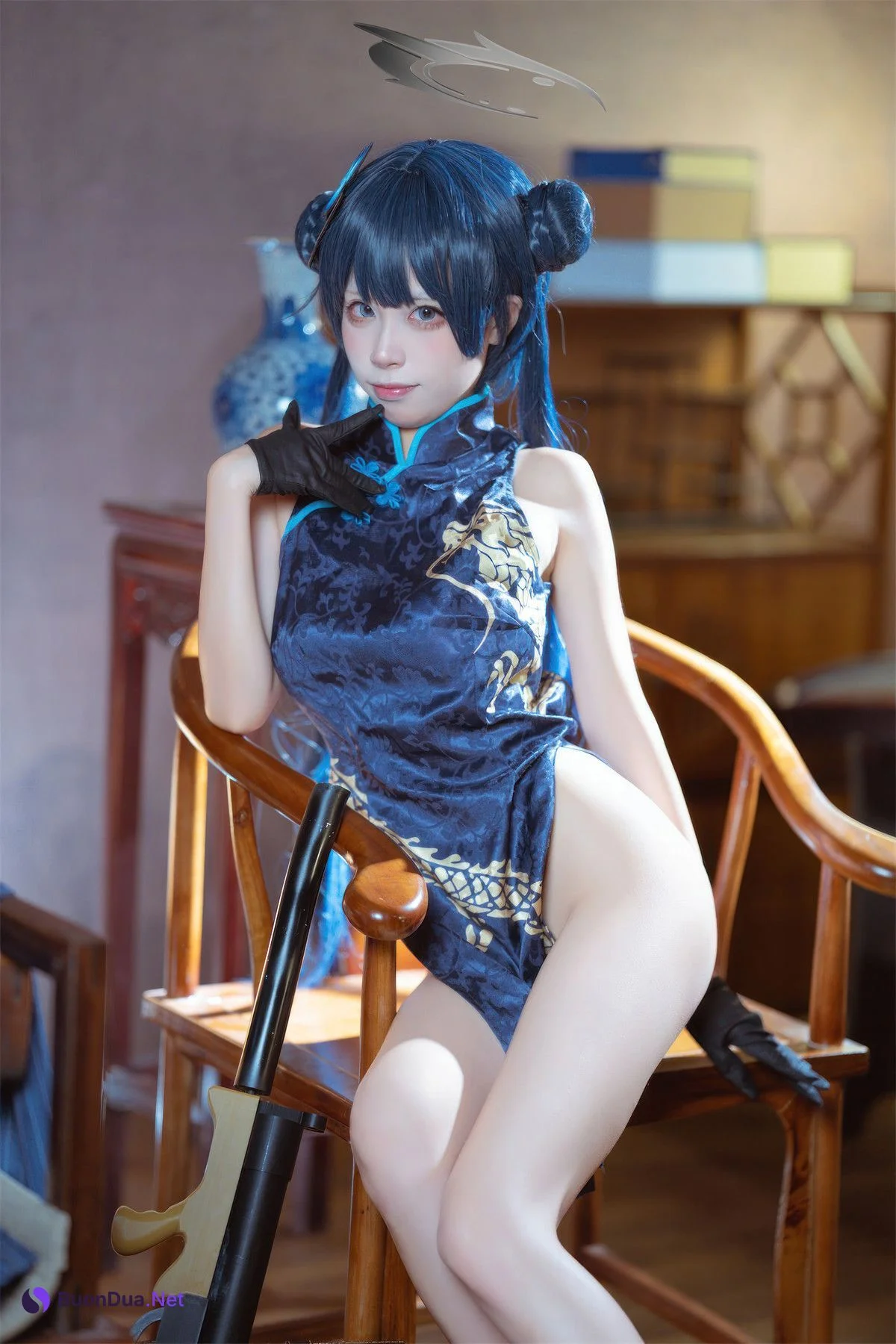 Cosplay 是三不是世w 碧蓝档案 妃咲旗袍 - Photo 2