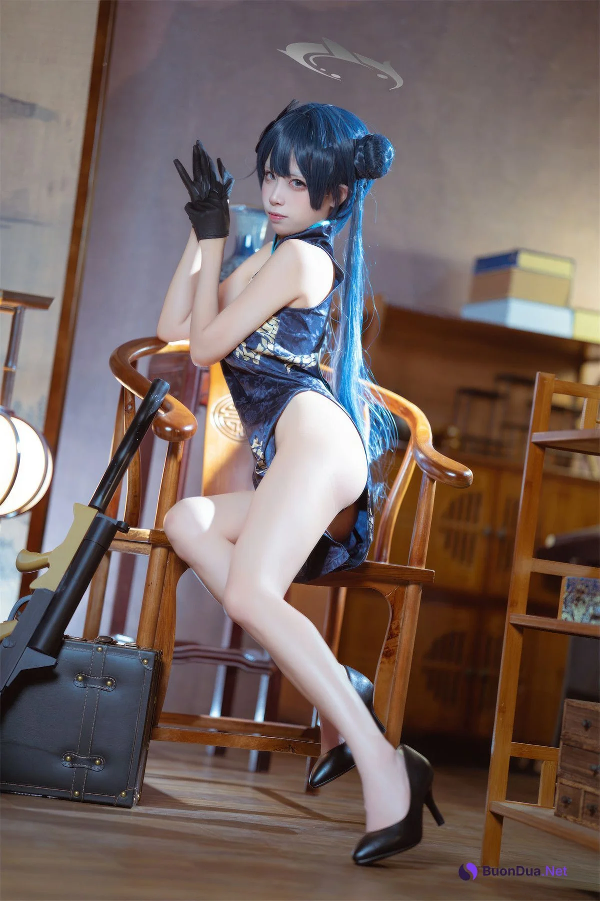Cosplay 是三不是世w 碧蓝档案 妃咲旗袍 - Photo 4