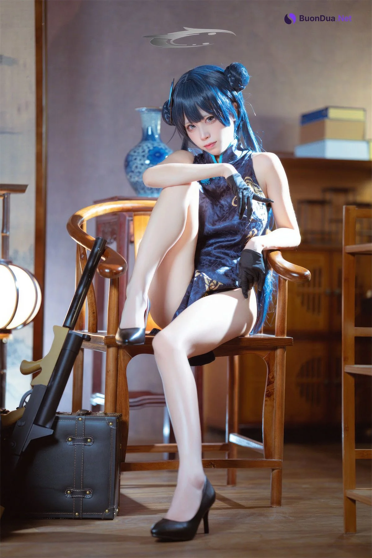 Cosplay 是三不是世w 碧蓝档案 妃咲旗袍 - Photo 6