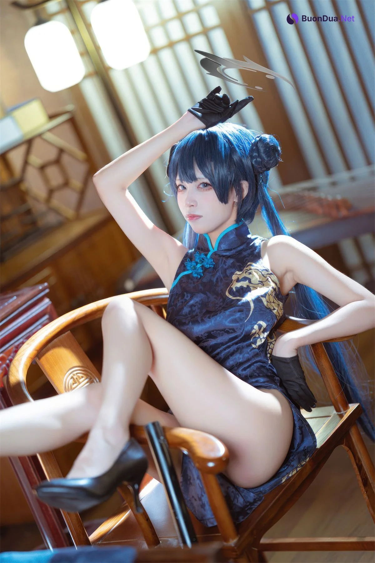 Cosplay 是三不是世w 碧蓝档案 妃咲旗袍 - Photo 9