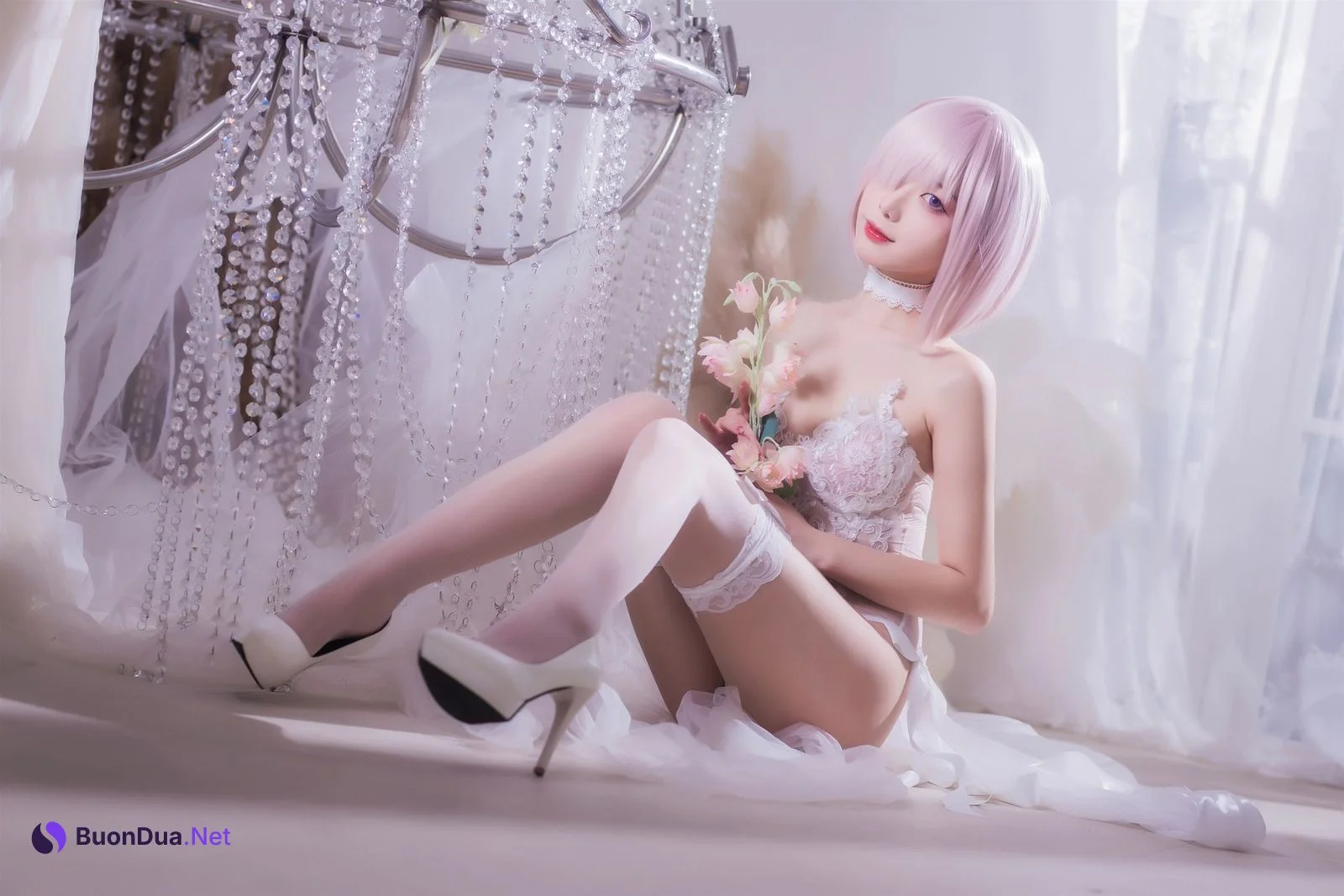 Cosplay 封疆疆 婚纱玛修 Wedding Dress - Photo 13
