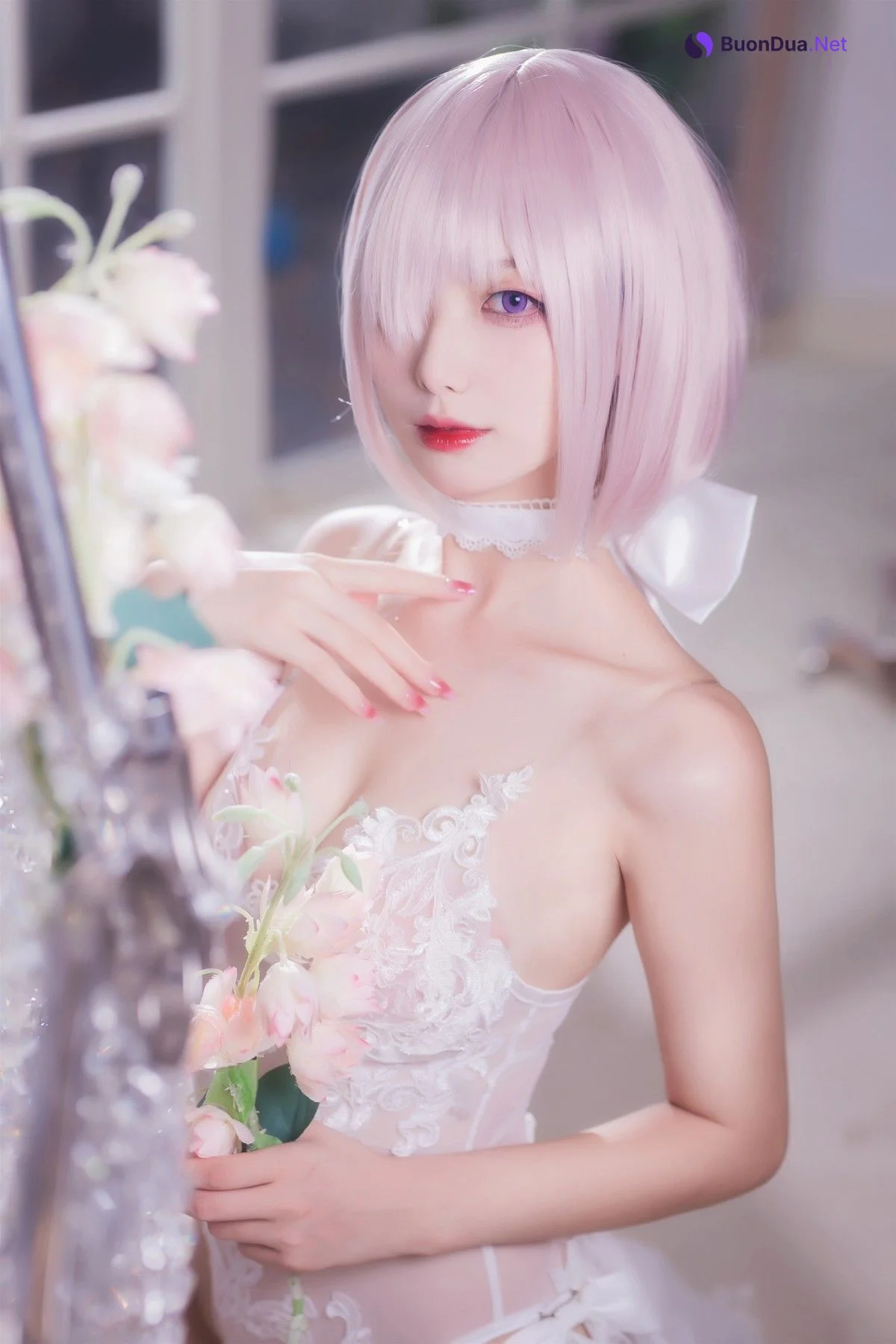 Cosplay 封疆疆 婚纱玛修 Wedding Dress - Photo 15