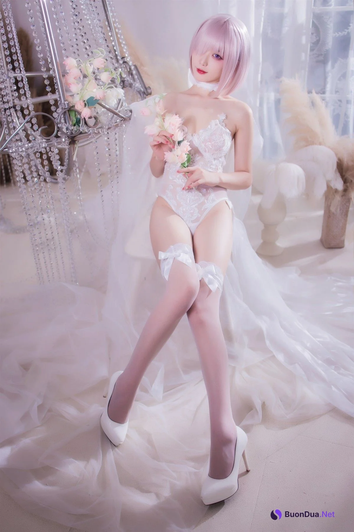 Cosplay 封疆疆 婚纱玛修 Wedding Dress - Photo 17