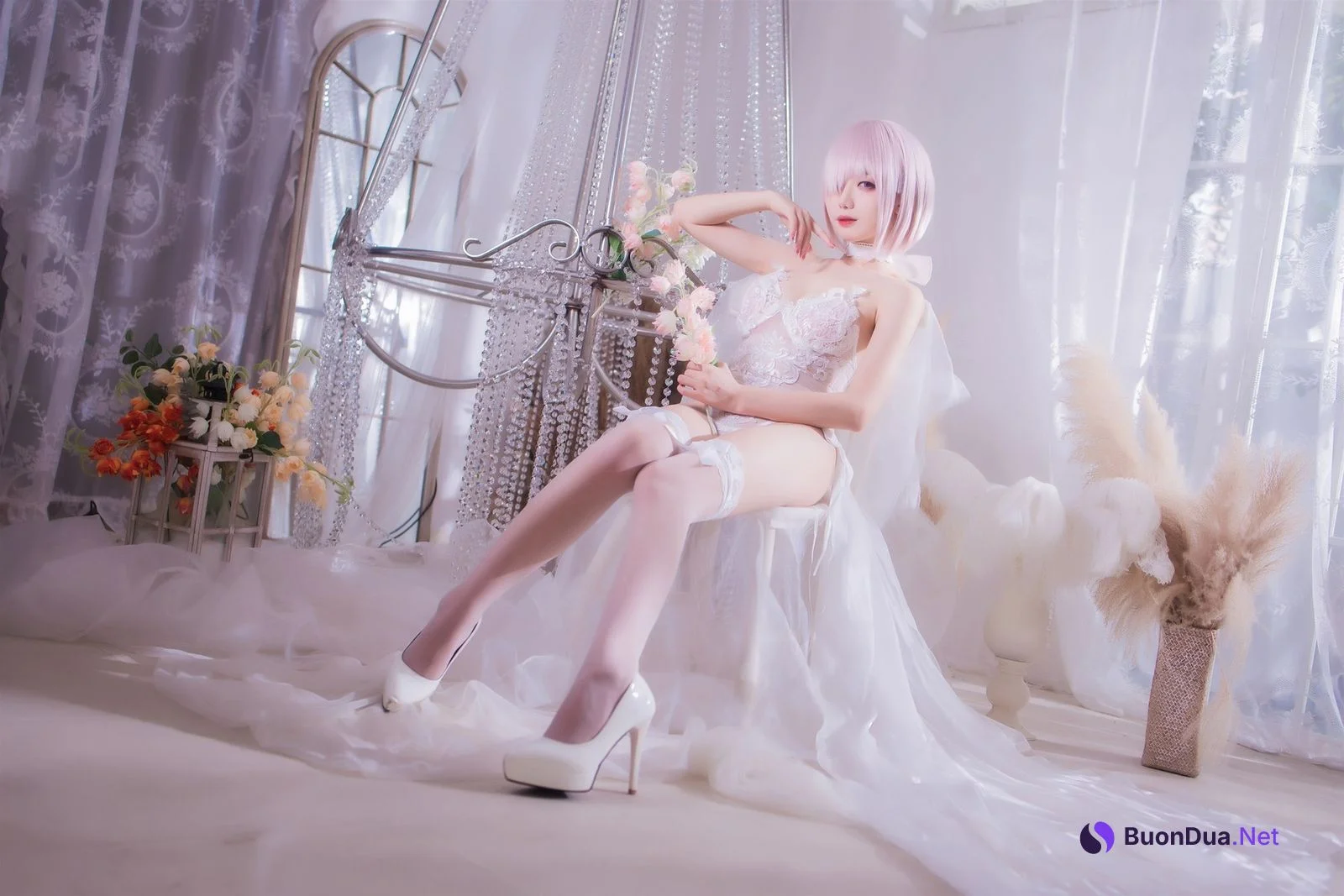 Cosplay 封疆疆 婚纱玛修 Wedding Dress - Photo 18