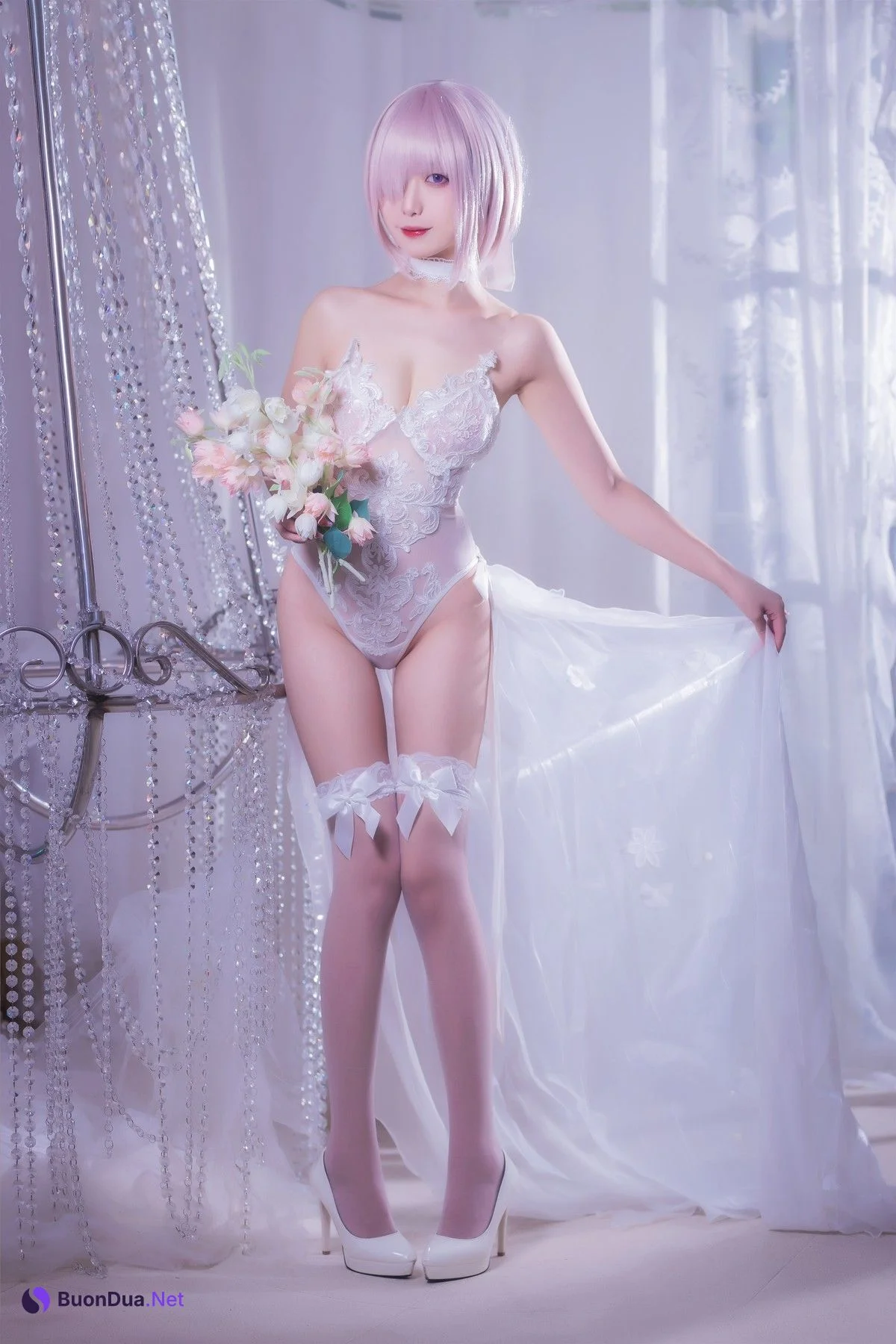Cosplay 封疆疆 婚纱玛修 Wedding Dress - Photo 5