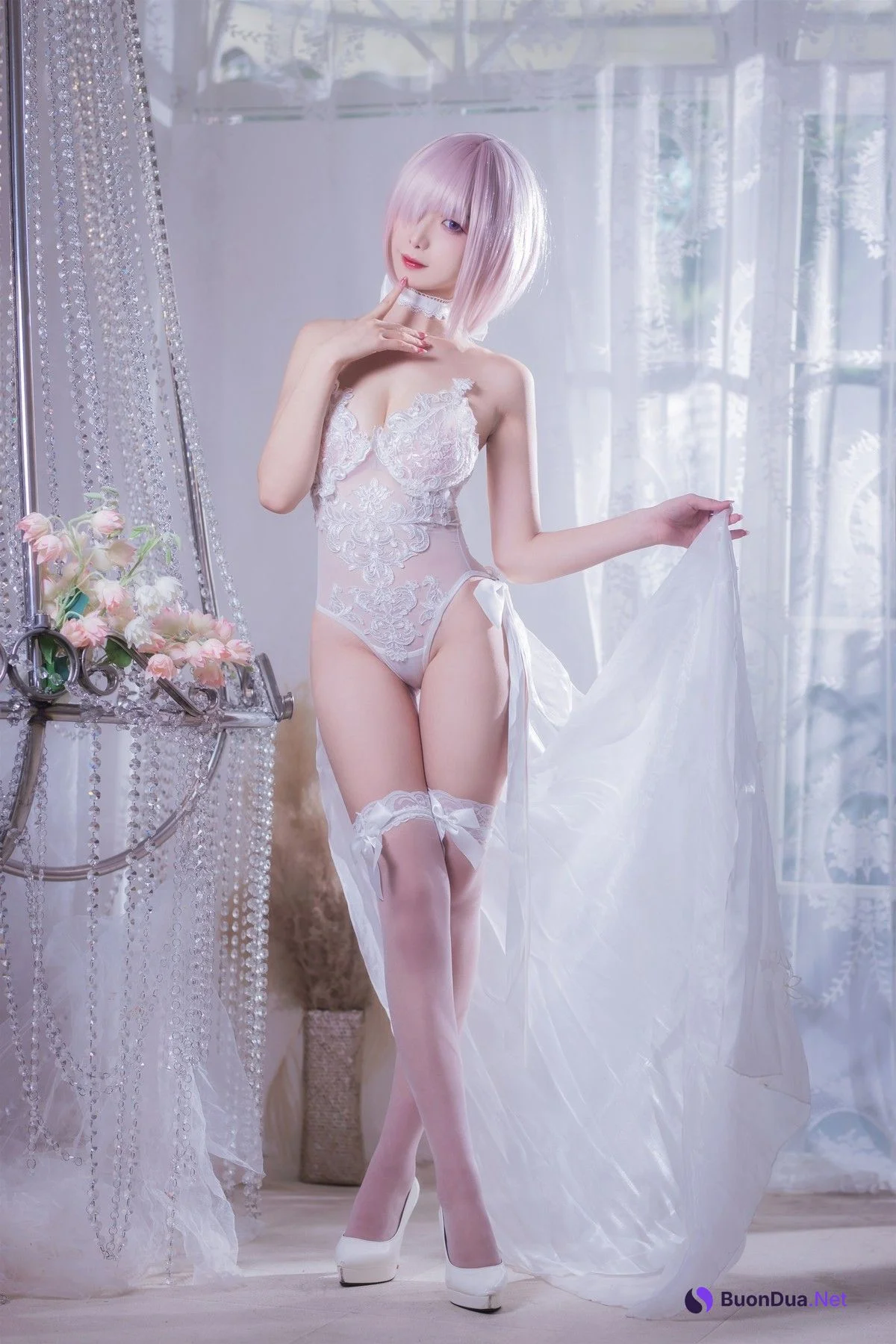 Cosplay 封疆疆 婚纱玛修 Wedding Dress - Photo 7