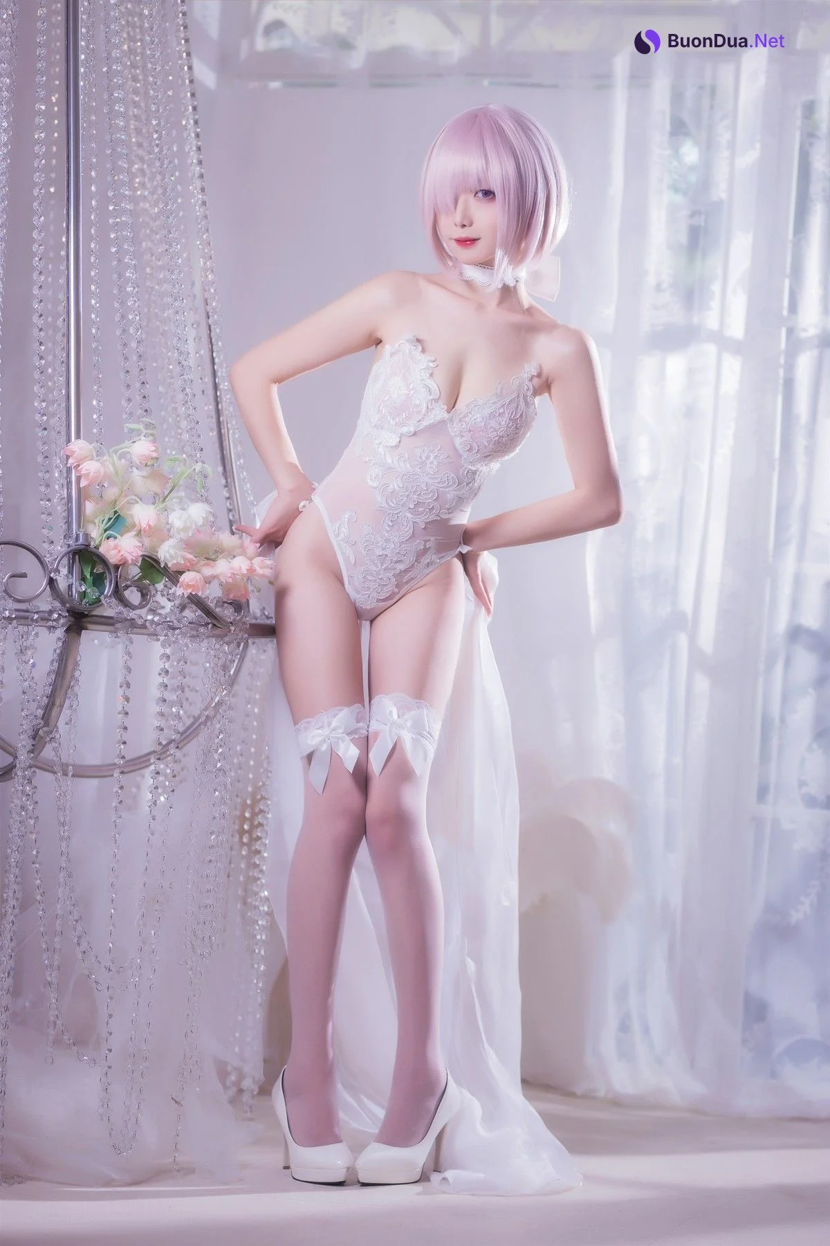 Cosplay 封疆疆 婚纱玛修 Wedding Dress - Photo 8
