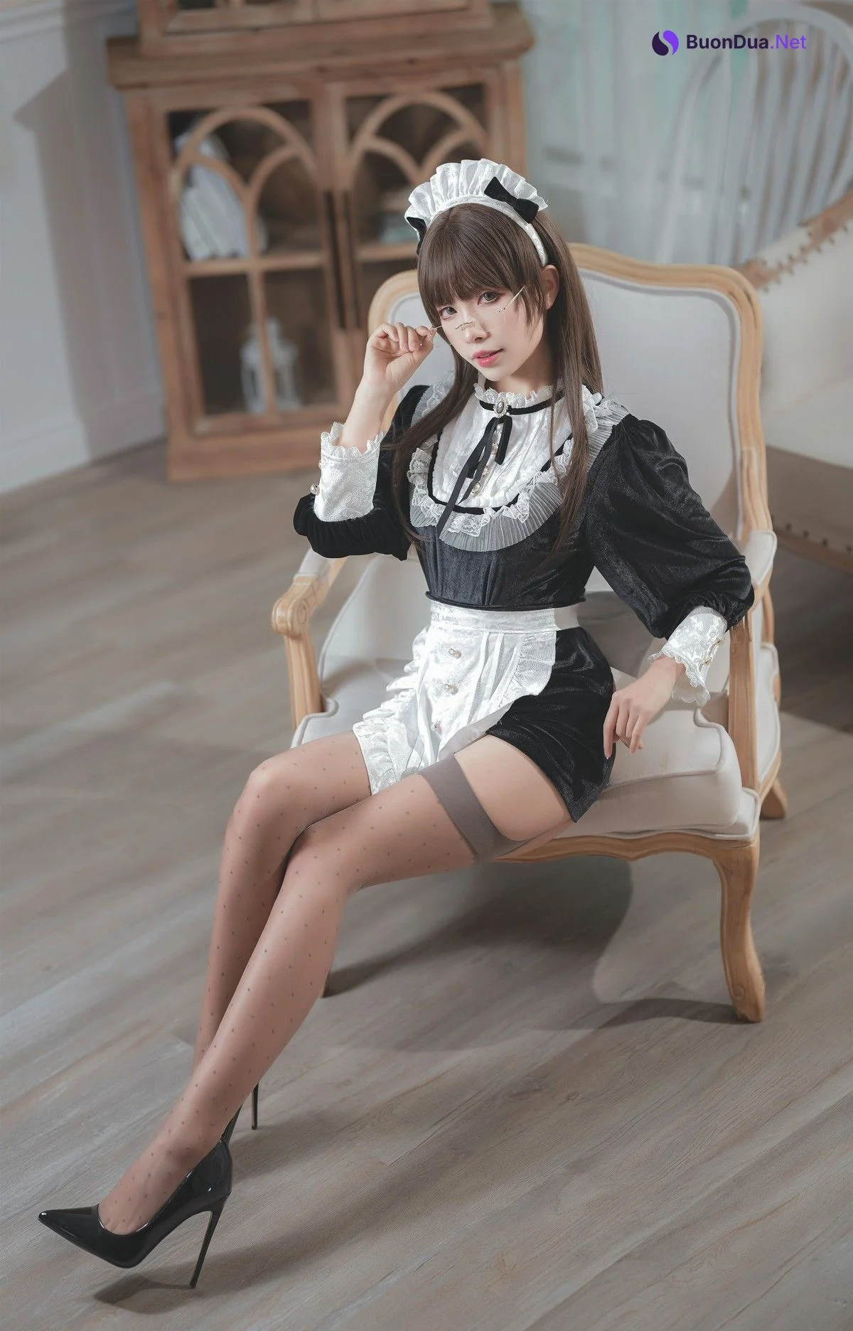 Cosplay 薇薇weiwei 丝绒女仆 - Photo 6