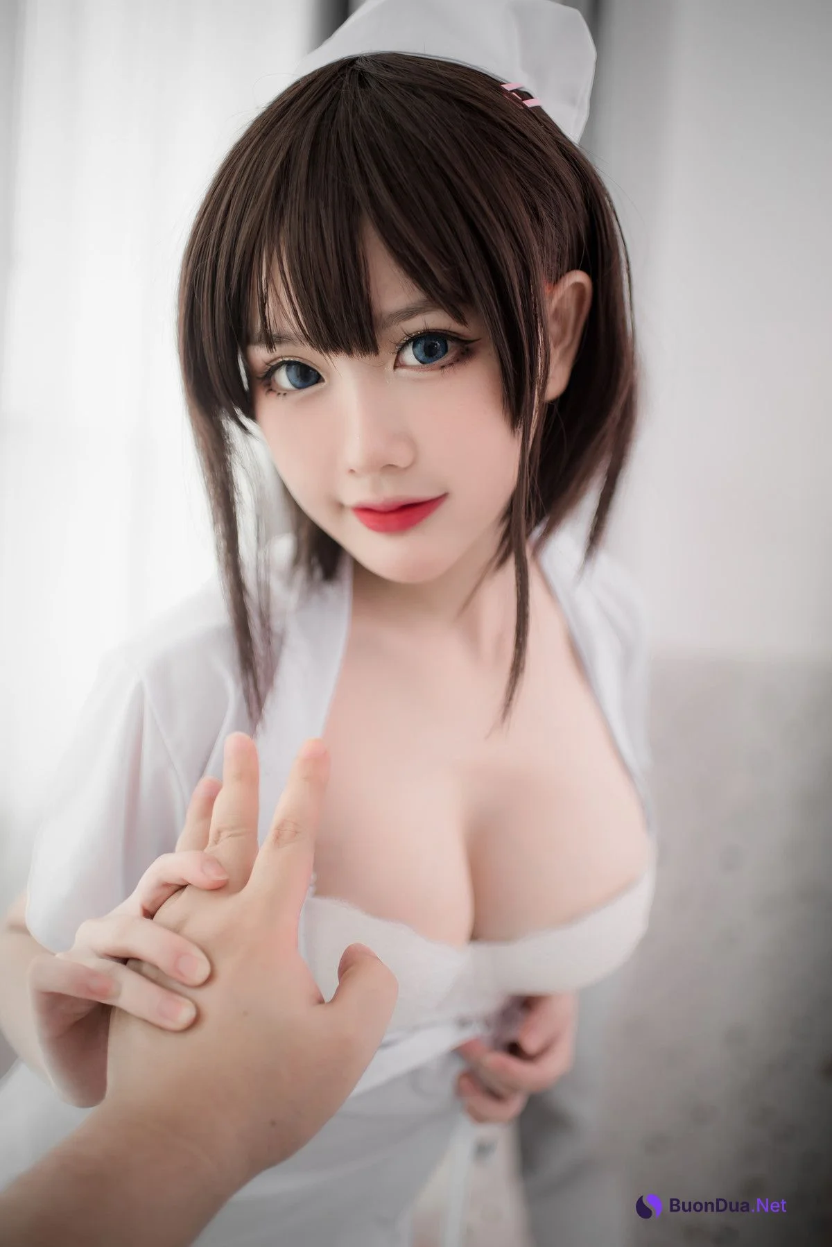 Cosplay 您的蛋蛋 白丝护士 White Stockings - Photo 8