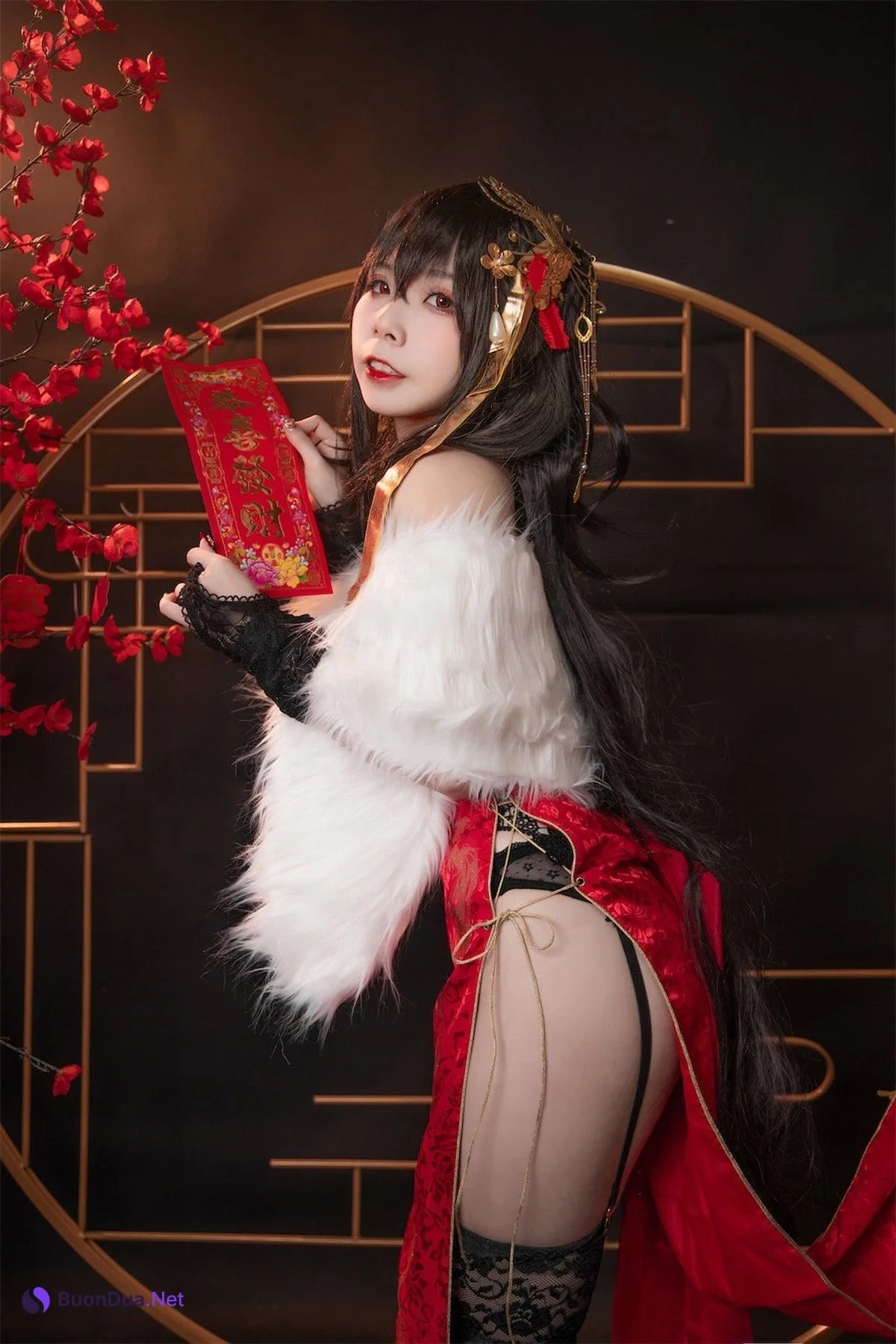 Cosplay 自闭颜球球 无颜小天使wy 碧蓝航线 大凤红旗袍 - Photo 15