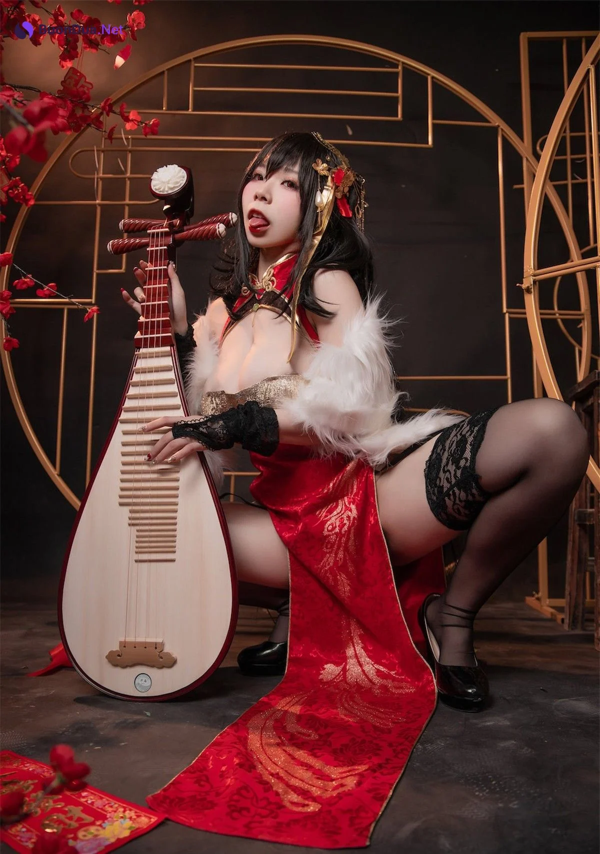 Cosplay 自闭颜球球 无颜小天使wy 碧蓝航线 大凤红旗袍 - Photo 16