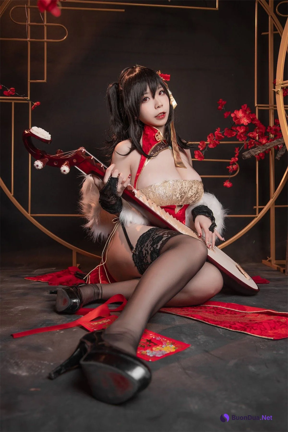 Cosplay 自闭颜球球 无颜小天使wy 碧蓝航线 大凤红旗袍 - Photo 18