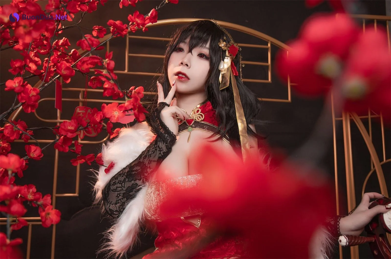 Cosplay 自闭颜球球 无颜小天使wy 碧蓝航线 大凤红旗袍 - Photo 7