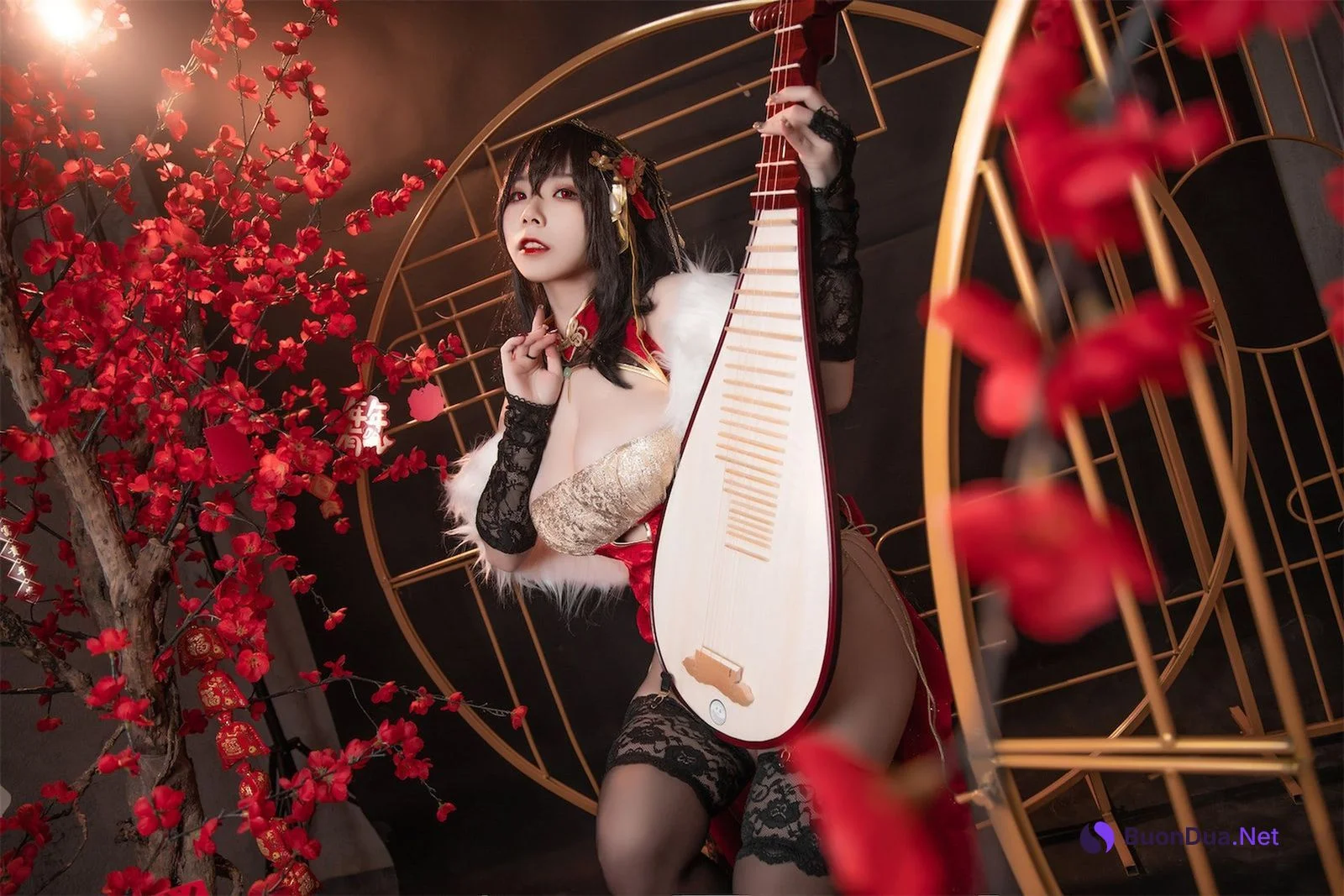 Cosplay 自闭颜球球 无颜小天使wy 碧蓝航线 大凤红旗袍 - Photo 9