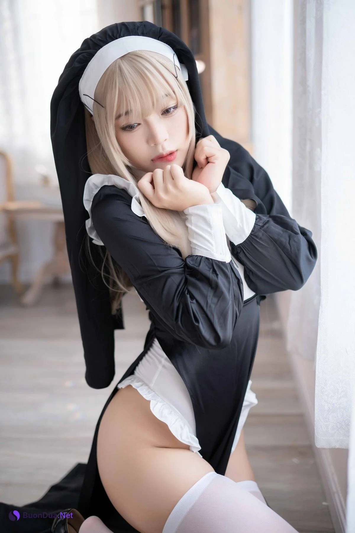 白烨 Cosplay 禁x欲修女 - รูปภาพ 11