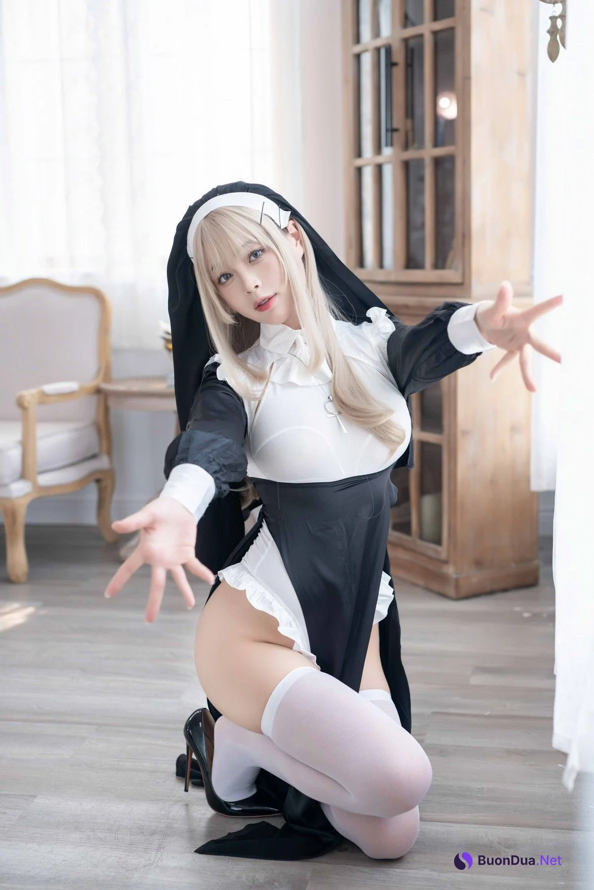 白烨 Cosplay 禁x欲修女 - รูปภาพ 2