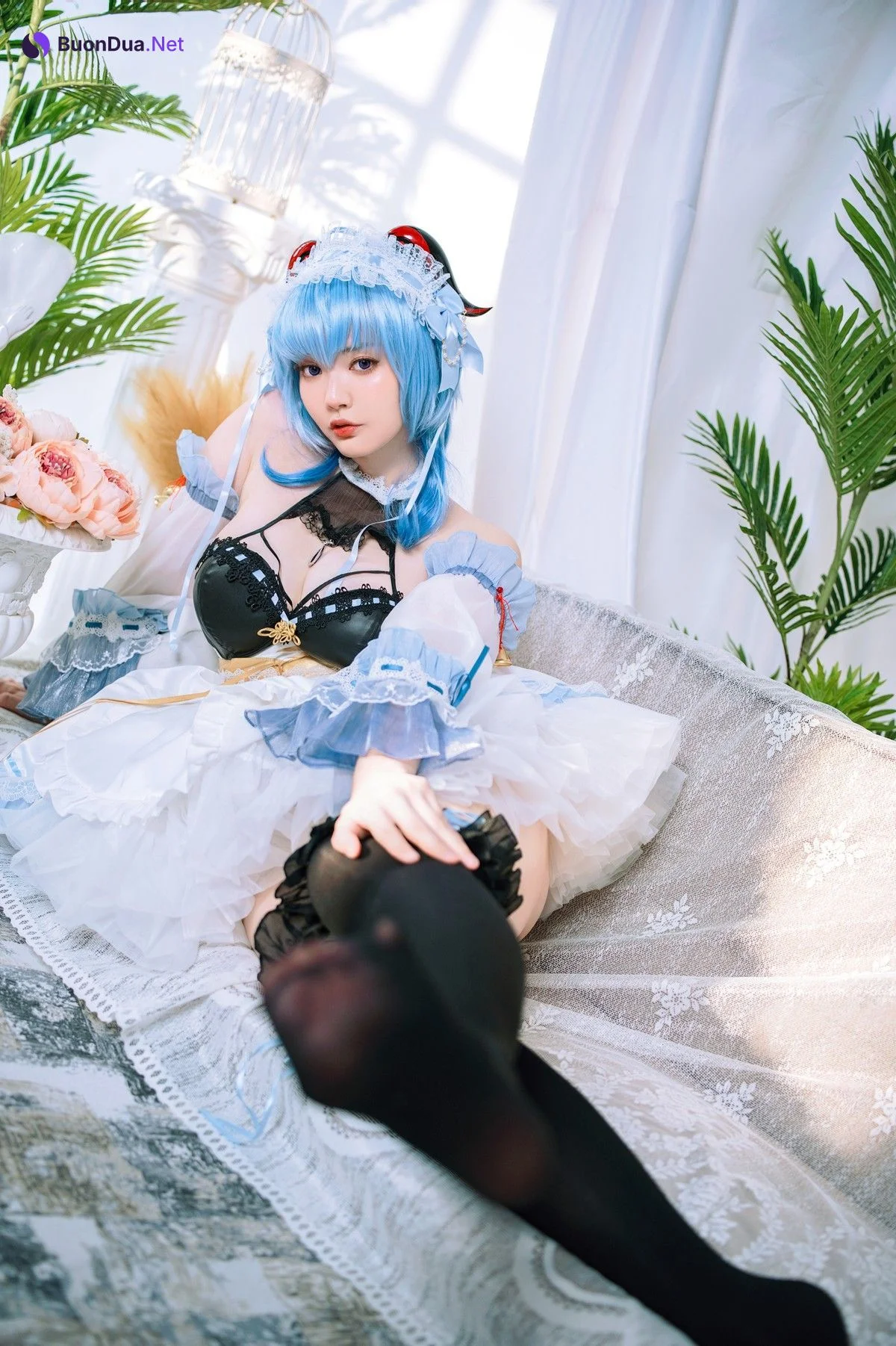 Cosplay Ying Tze 甘雨 Ganyu Maid - Photo 5