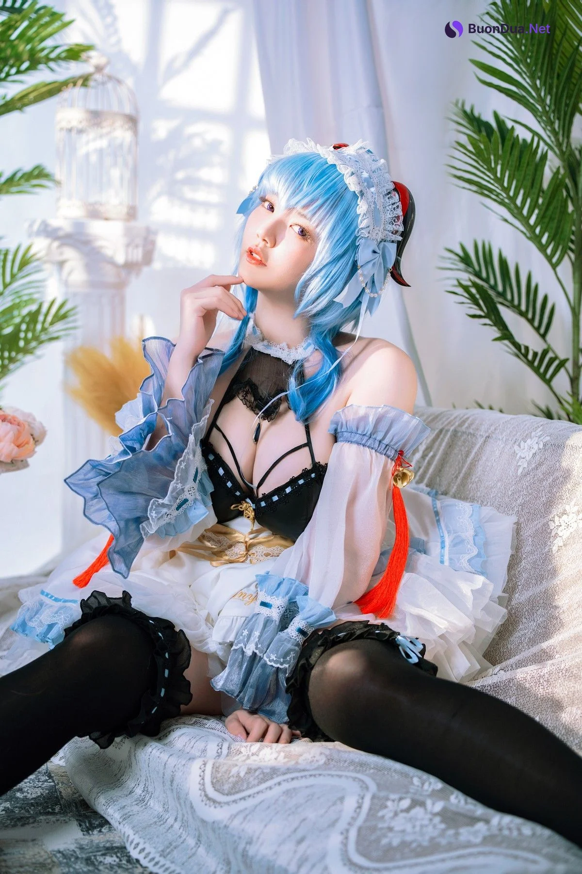 Cosplay Ying Tze 甘雨 Ganyu Maid - Photo 6