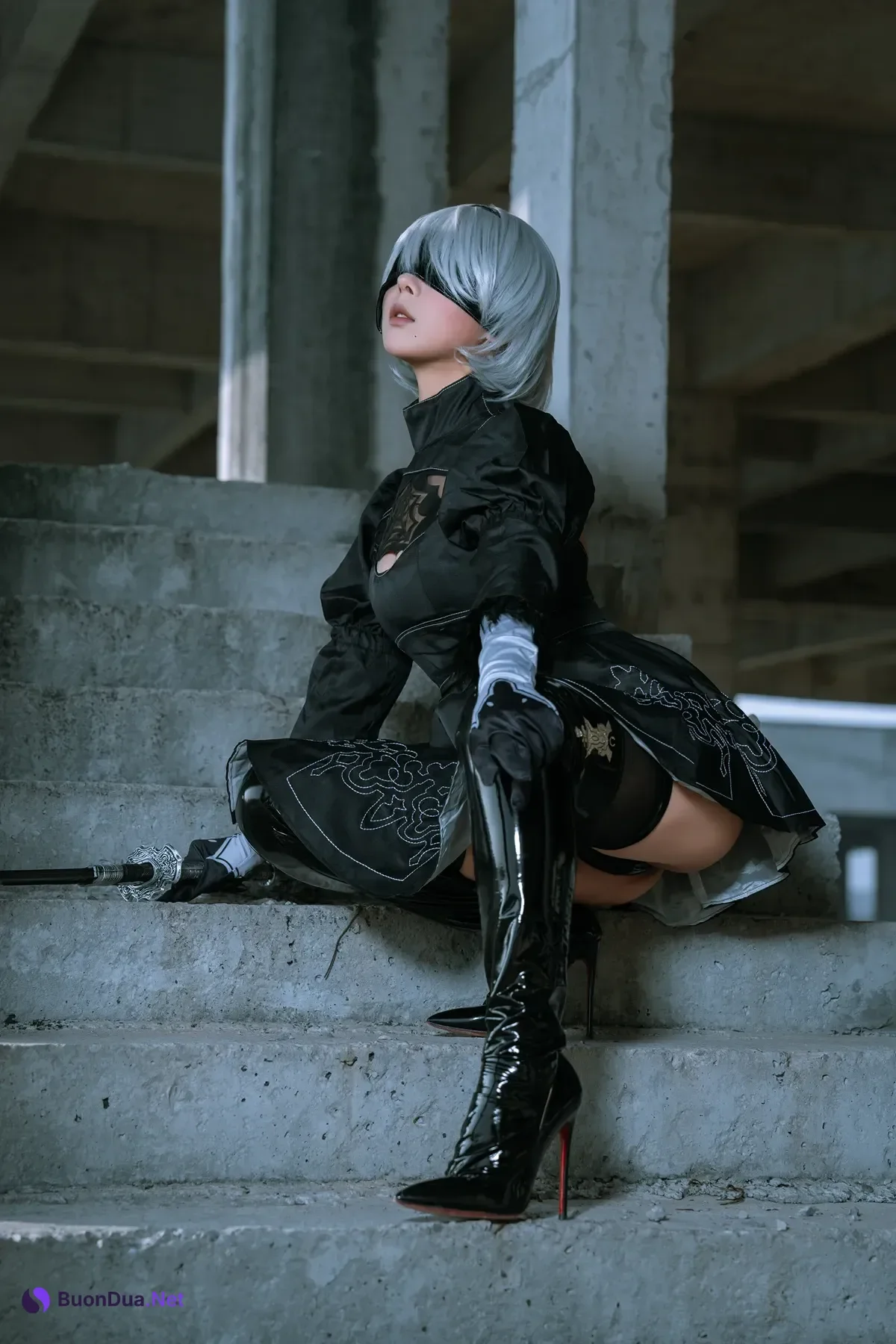 Cosplay 云溪溪Yunx1x1 & 奶桃 – 2B本 YoRHa No.2 Type B 下 Set.04 - Photo 14