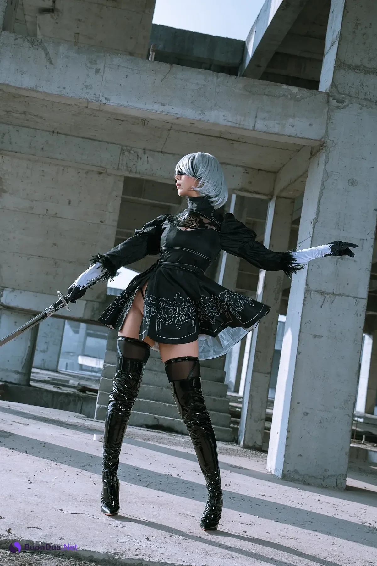 Cosplay 云溪溪Yunx1x1 & 奶桃 – 2B本 YoRHa No.2 Type B 下 Set.04 - Photo 2