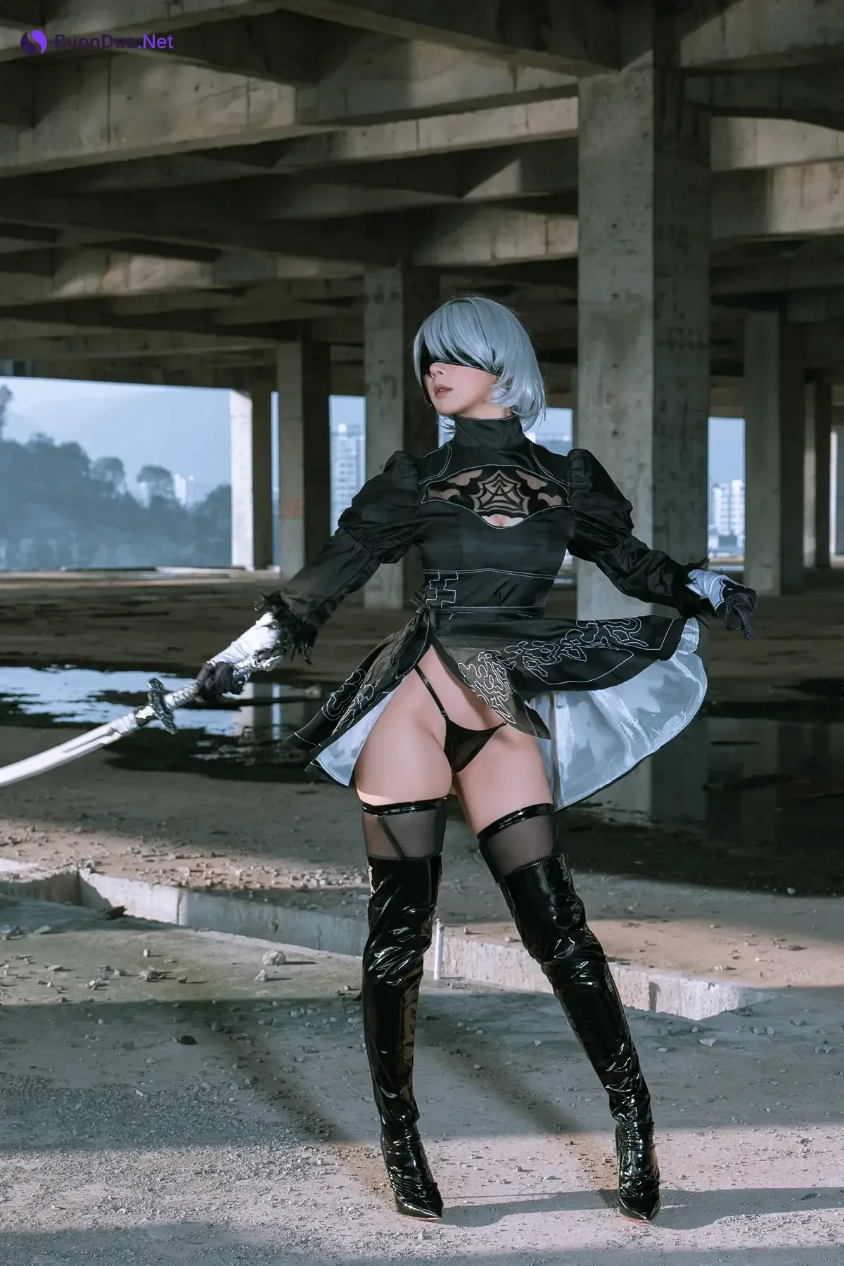 Cosplay 云溪溪Yunx1x1 & 奶桃 – 2B本 YoRHa No.2 Type B 下 Set.04 - Photo 20