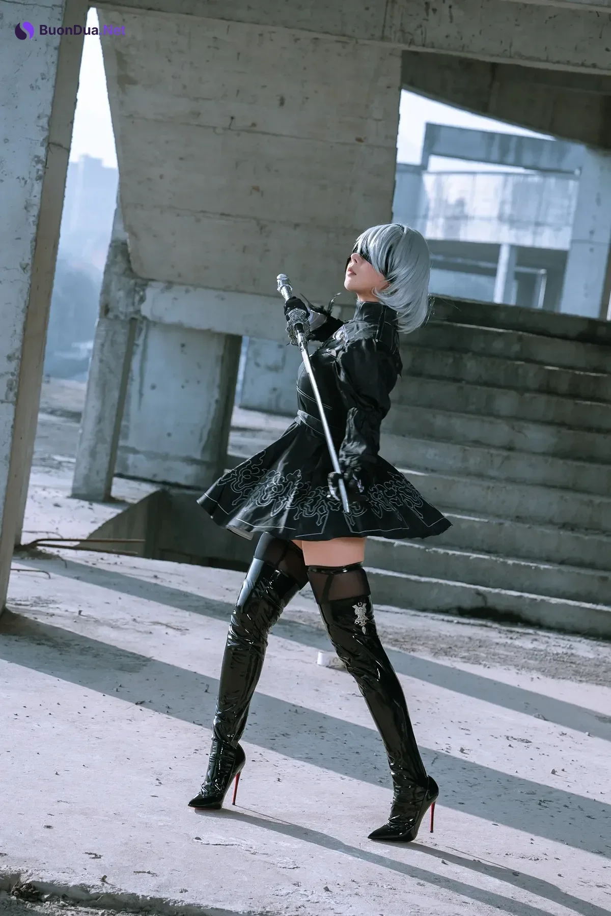 Cosplay 云溪溪Yunx1x1 & 奶桃 – 2B本 YoRHa No.2 Type B 下 Set.04 - Photo 3