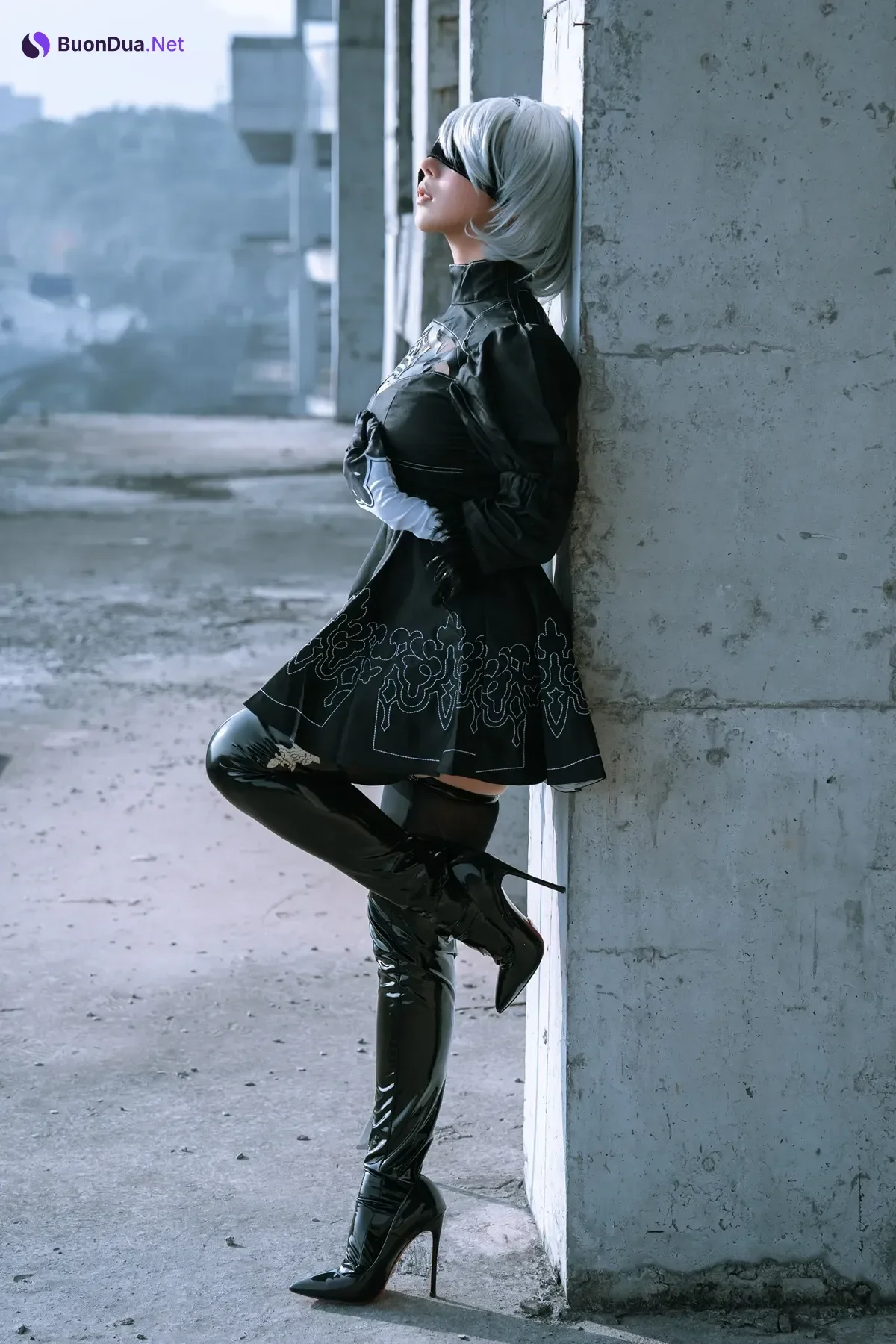 Cosplay 云溪溪Yunx1x1 & 奶桃 – 2B本 YoRHa No.2 Type B 下 Set.04 - Photo 5