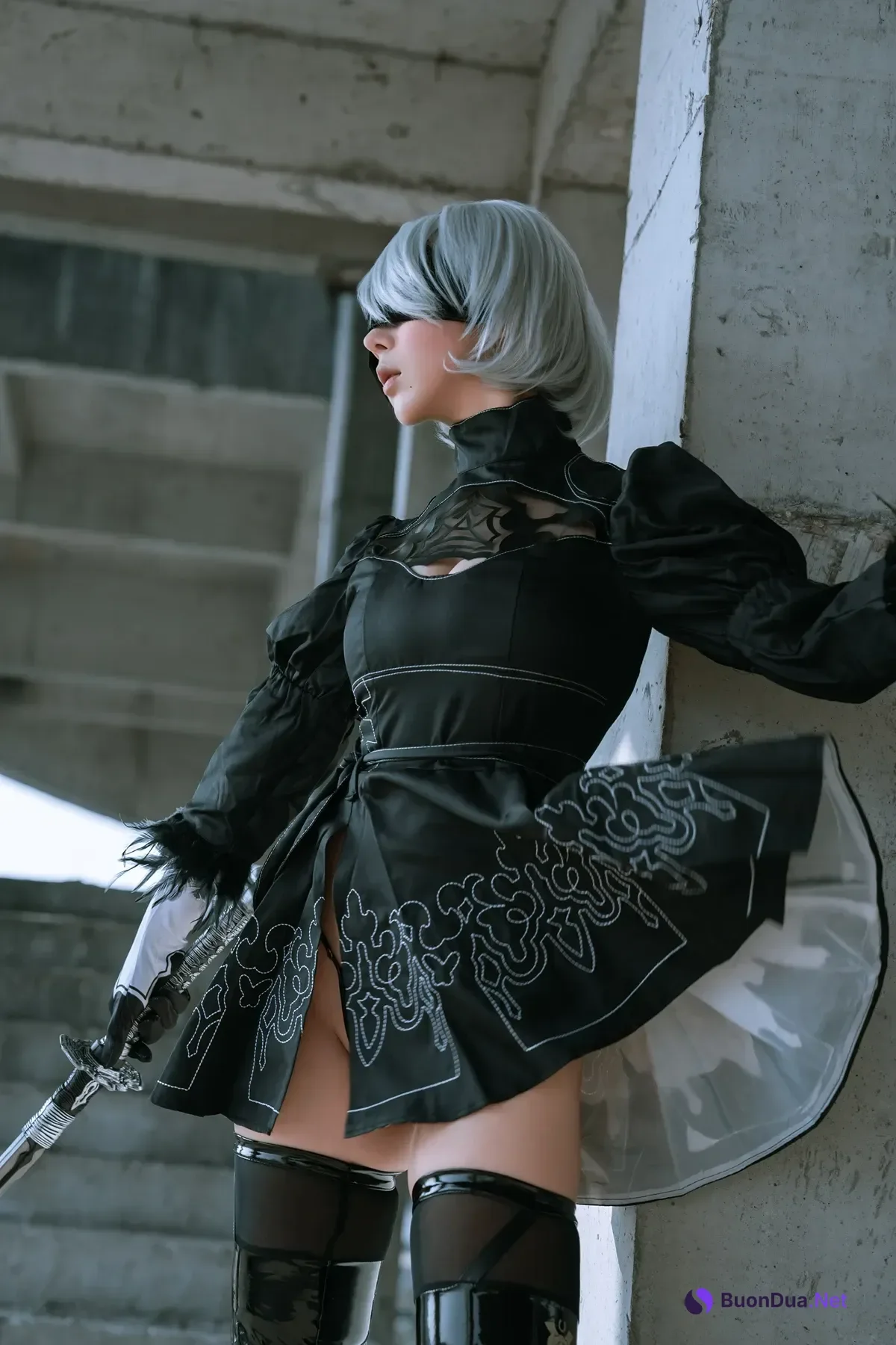 Cosplay 云溪溪Yunx1x1 & 奶桃 – 2B本 YoRHa No.2 Type B 下 Set.04 - Photo 7