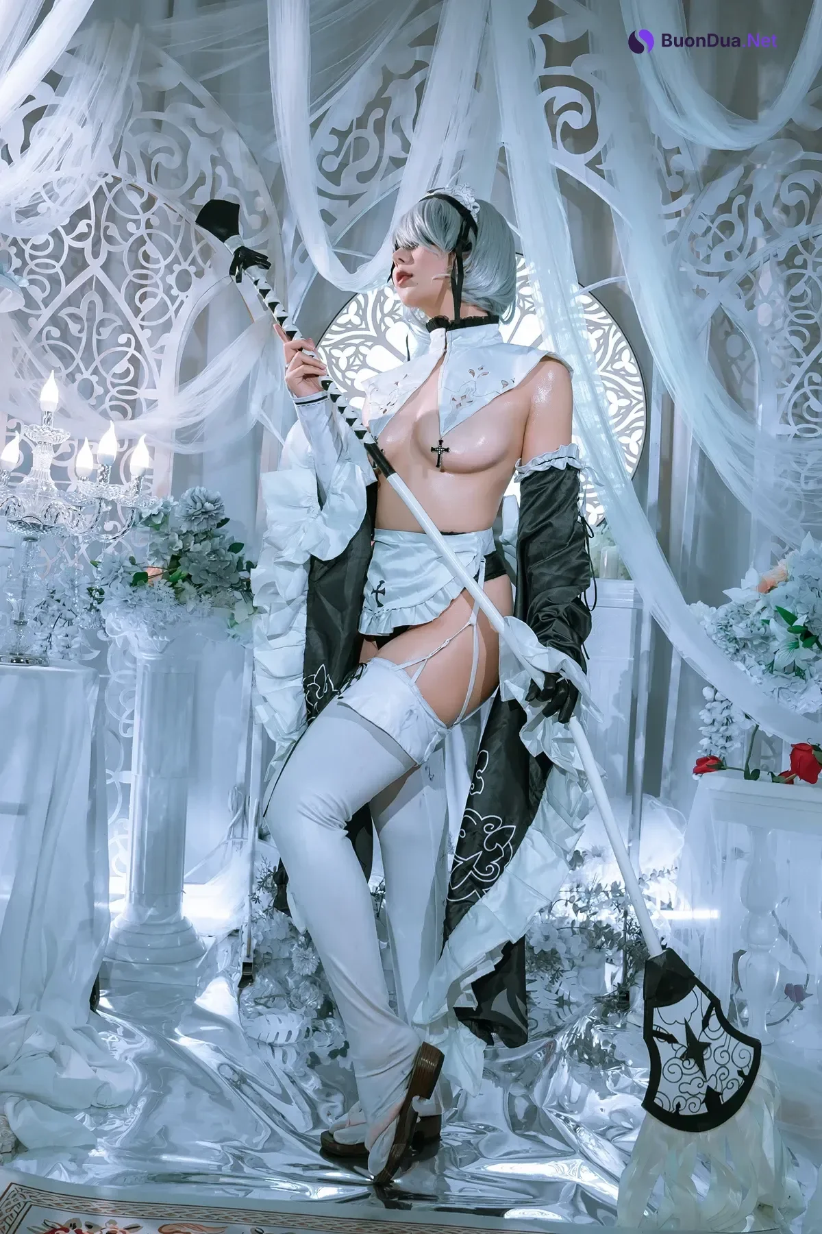 Cosplay 云溪溪Yunx1x1 & 奶桃 – 2B本 YoRHa No.2 Type B 上 Set.04 - Photo 10
