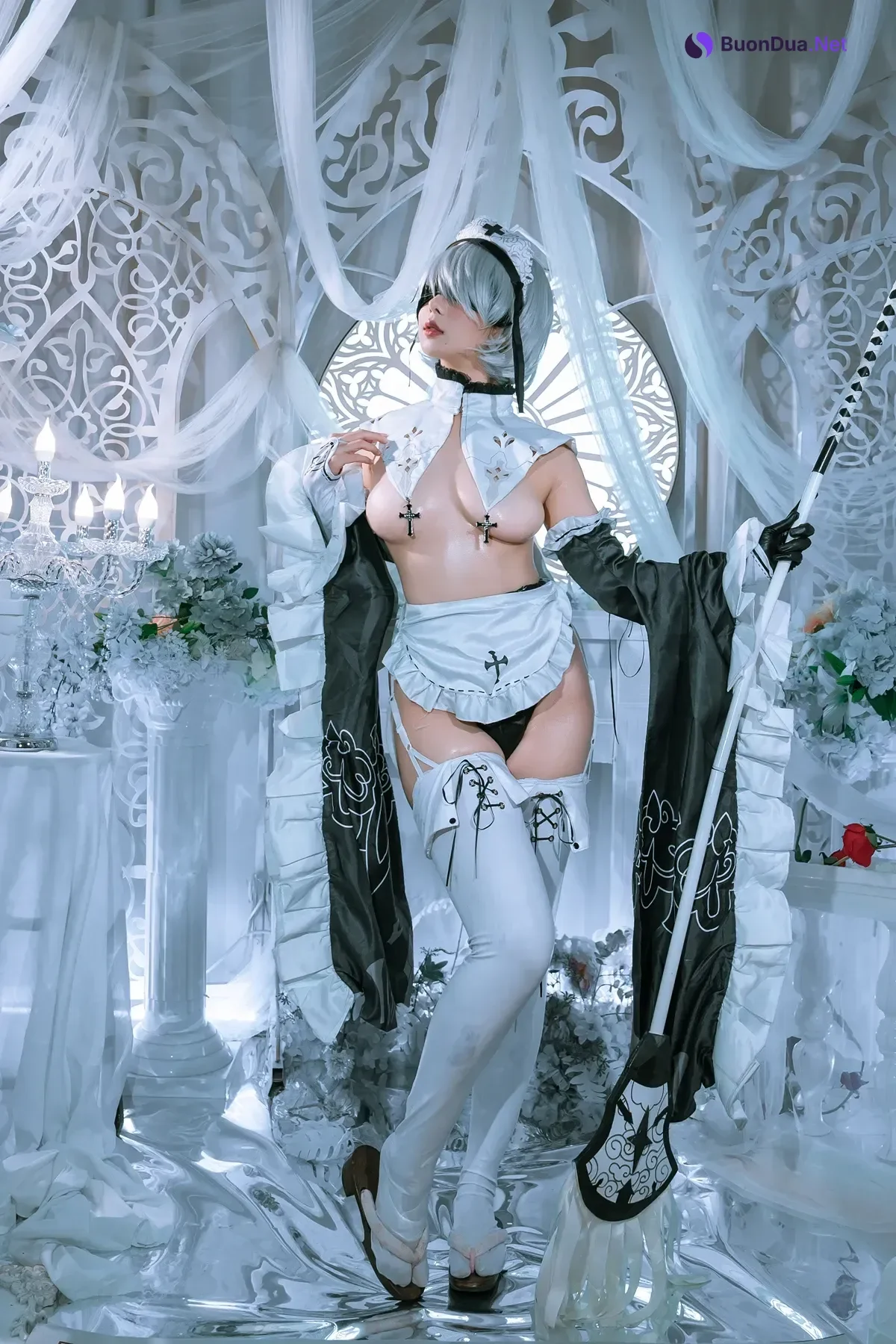 Cosplay 云溪溪Yunx1x1 & 奶桃 – 2B本 YoRHa No.2 Type B 上 Set.04 - Photo 11