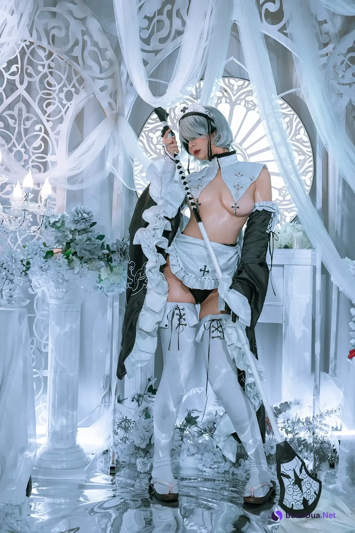 Cosplay 云溪溪Yunx1x1 & 奶桃 – 2B本 YoRHa No.2 Type B 上 Set.04 - Photo 14