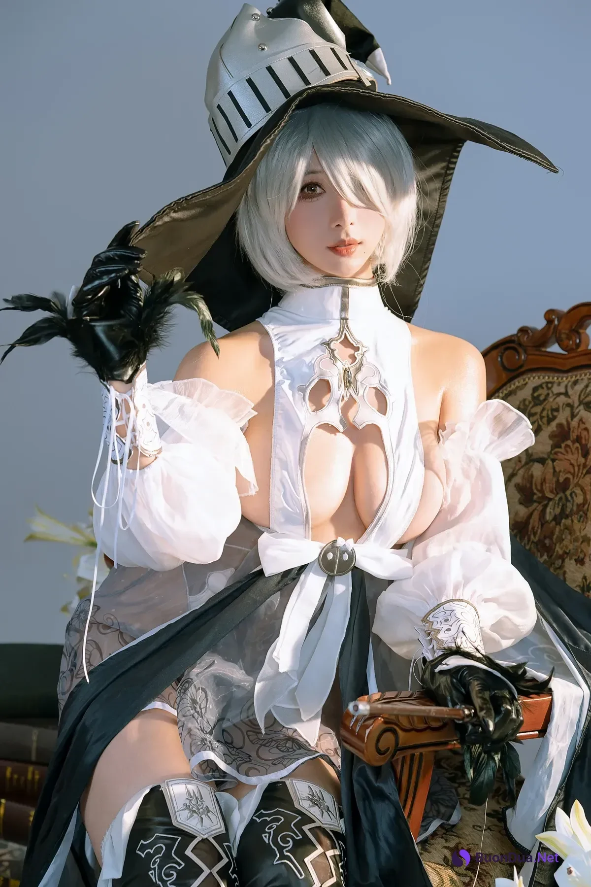 Cosplay 云溪溪Yunx1x1 & 奶桃 – 2B本 YoRHa No.2 Type B 上 Set.04 - Photo 3