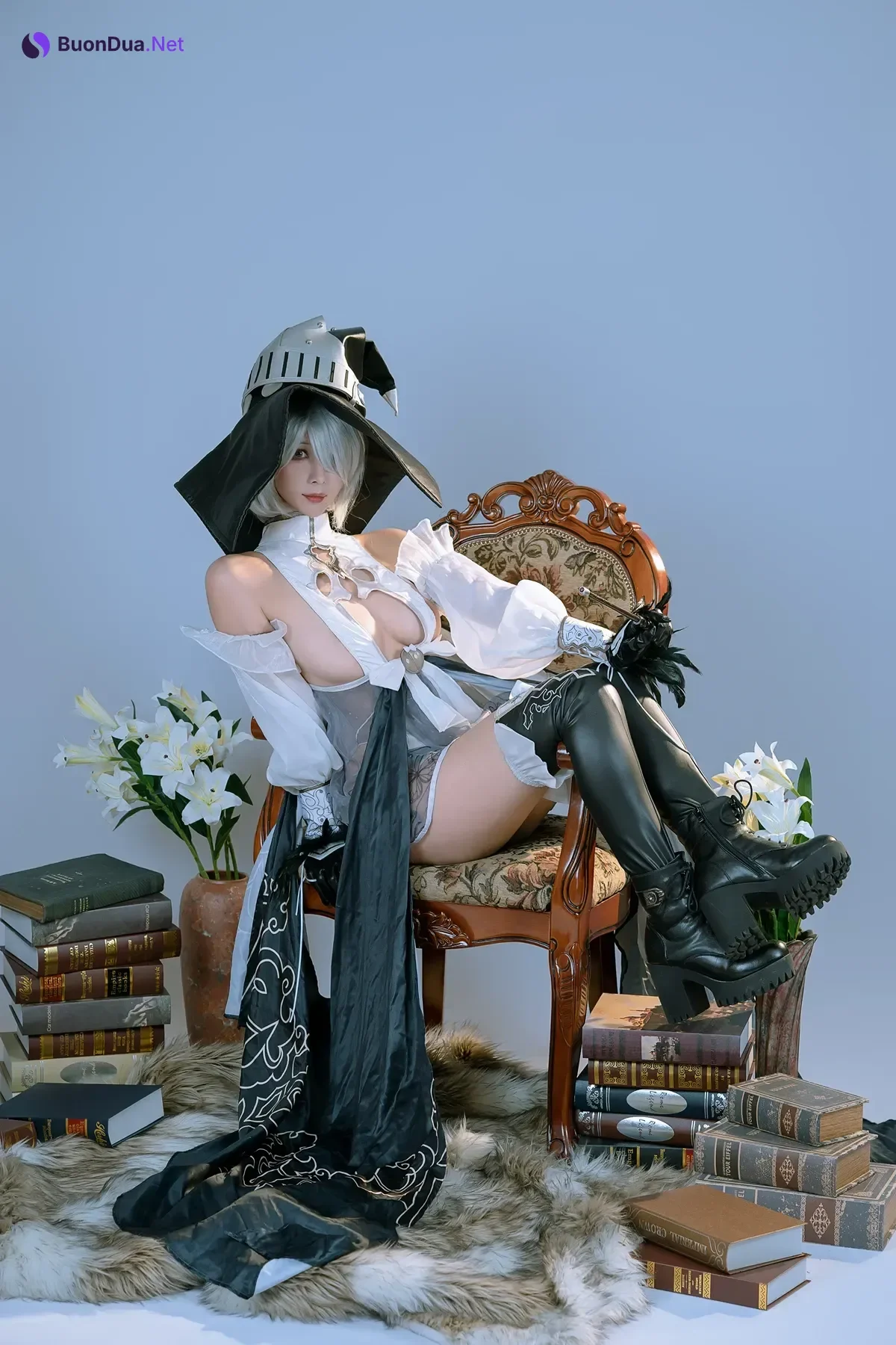 Cosplay 云溪溪Yunx1x1 & 奶桃 – 2B本 YoRHa No.2 Type B 上 Set.04 - Photo 4
