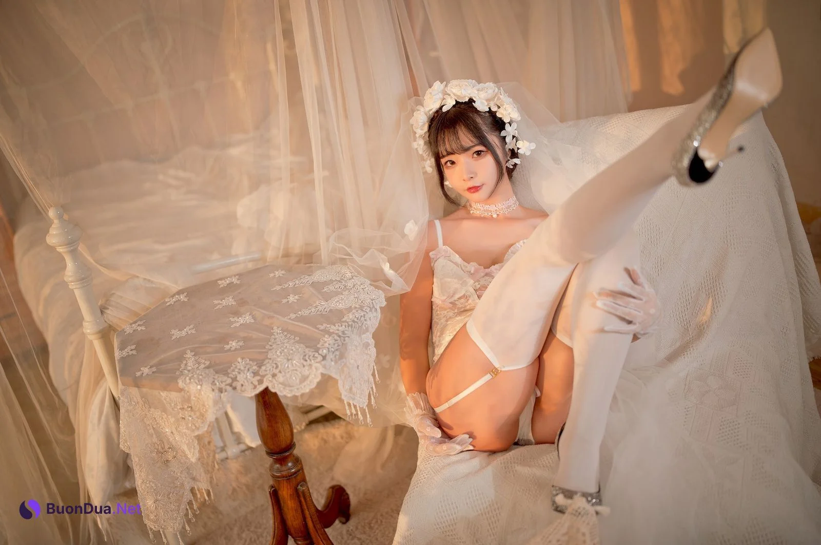 Cosplay Yuuhui玉汇 纯白花嫁 - Photo 12